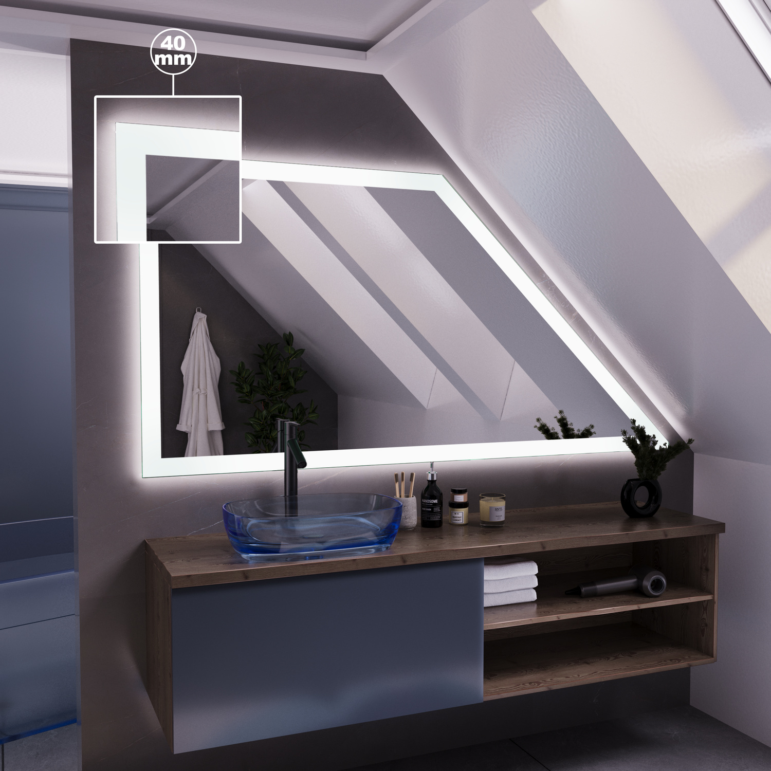 Spiegel für Dachschrägen - SETE DS 40