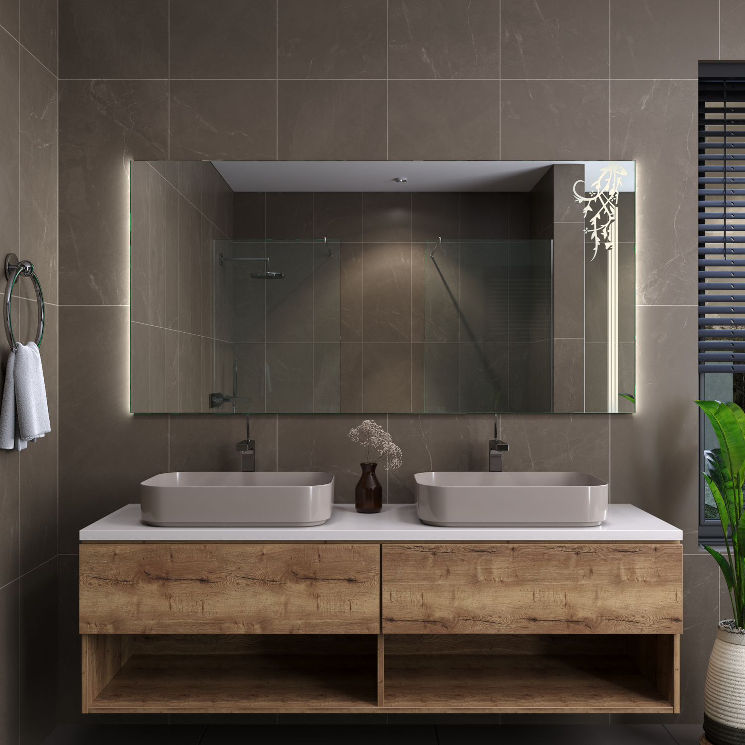 LED-Badspiegel Messina nach Maß