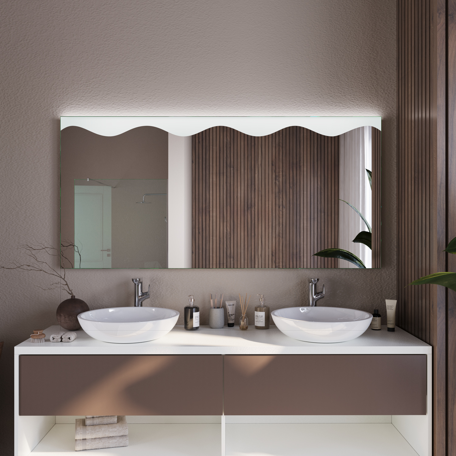 LED-Badspiegel Vannes nach Maß