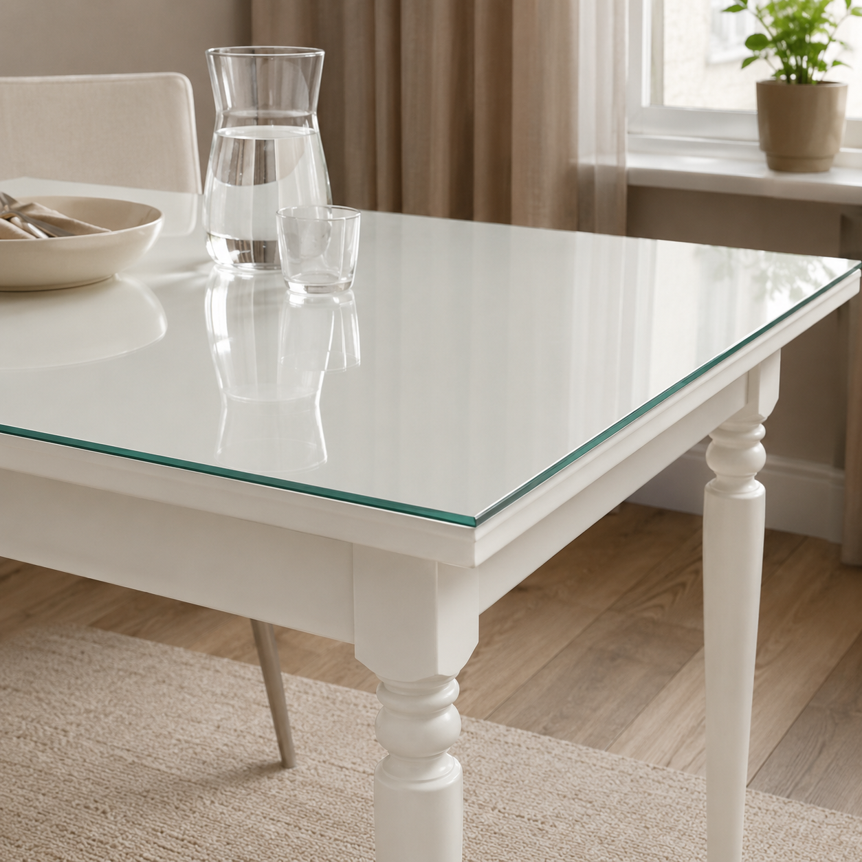 Glasplatte nach Maß für IKEA Tische und Möbel