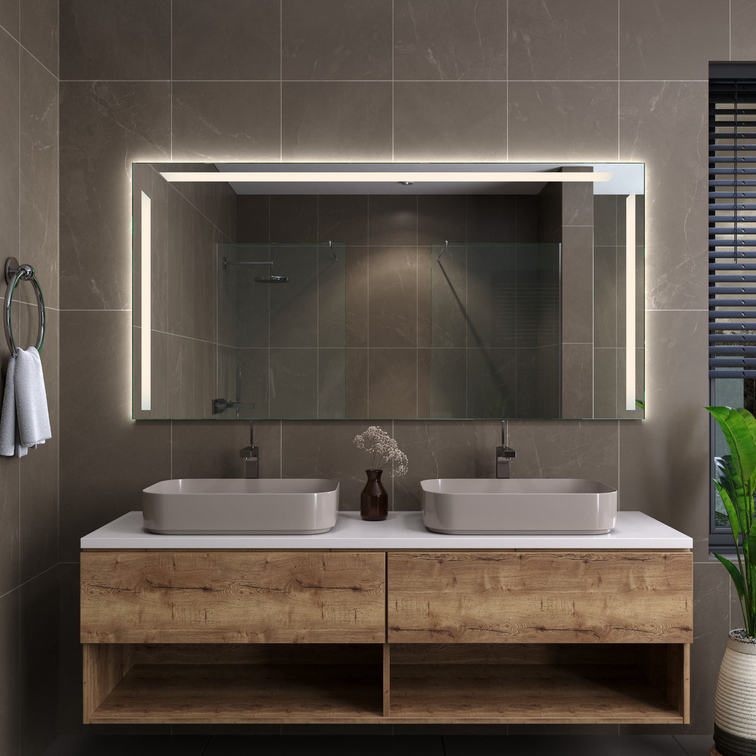 LED-Badspiegel Gap nach Maß