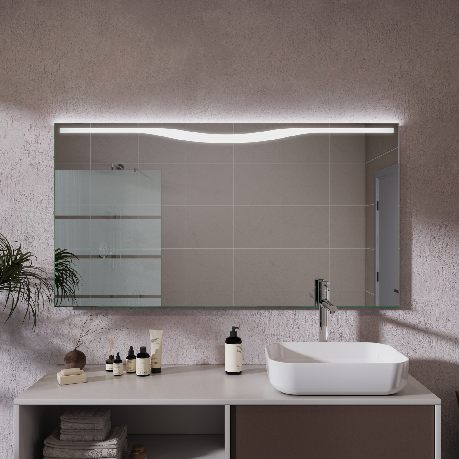 LED-Badspiegel Blanes nach Maß