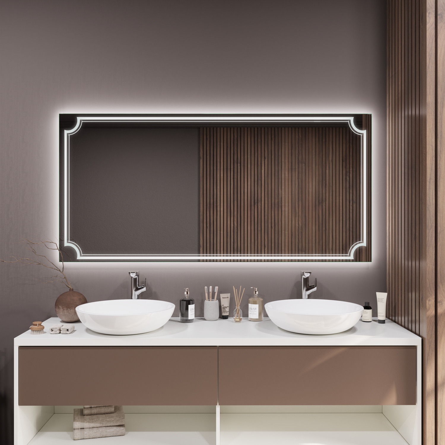 LED-Badspiegel Barletta nach Maß