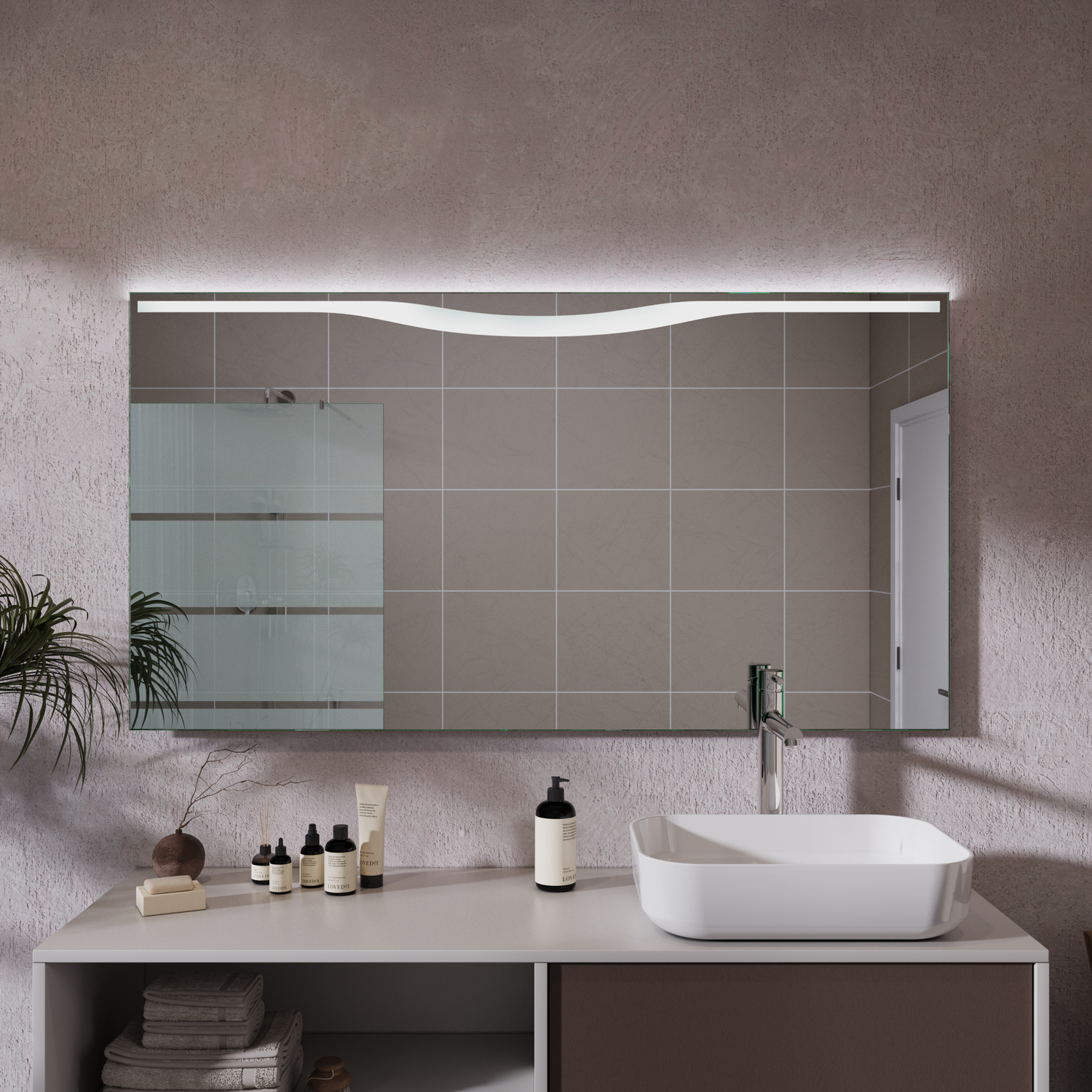 LED-Badspiegel Blanes nach Maß