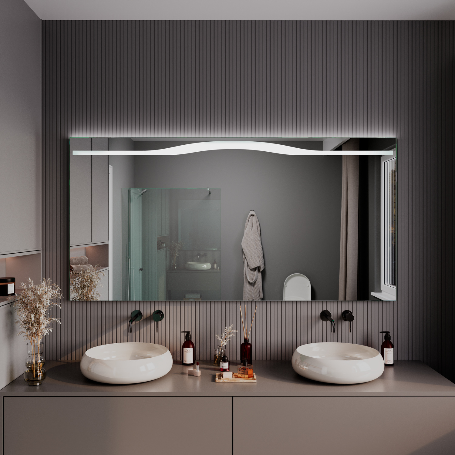 LED-Badspiegel Barca nach Maß