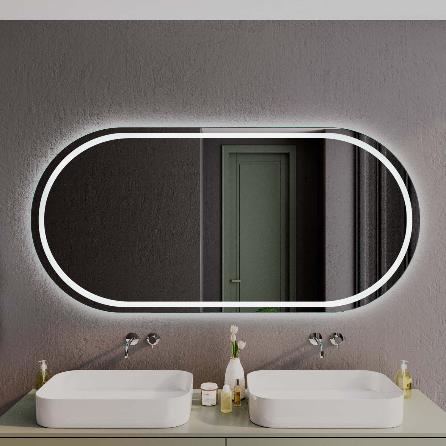 LED Badspiegel TOULON OV