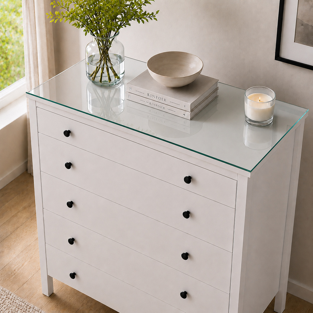 Glasplatte für IKEA KOPPANG Kommoden 90 x 44 cm Klarglas Produktbild