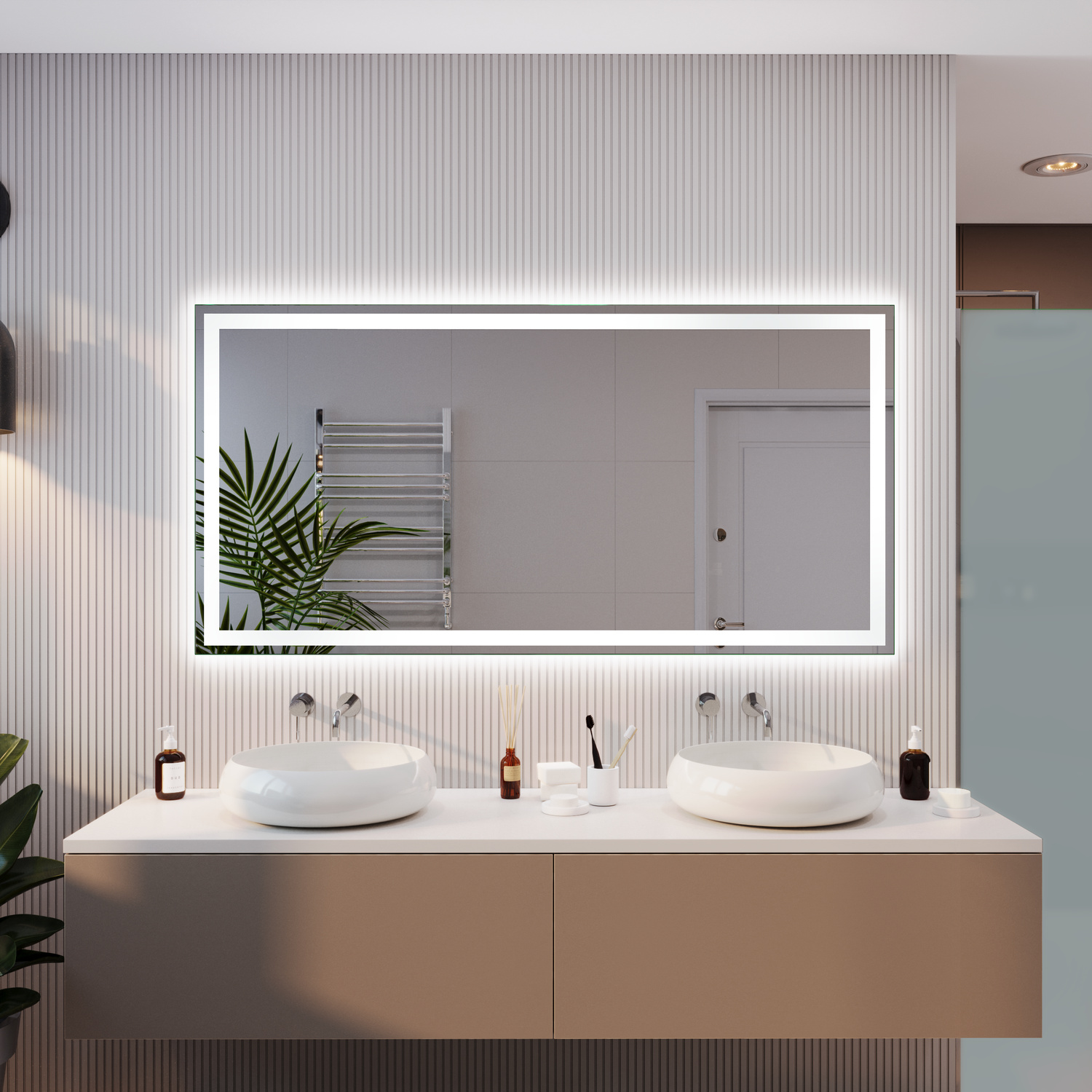 LED-Badspiegel Toulon nach Maß