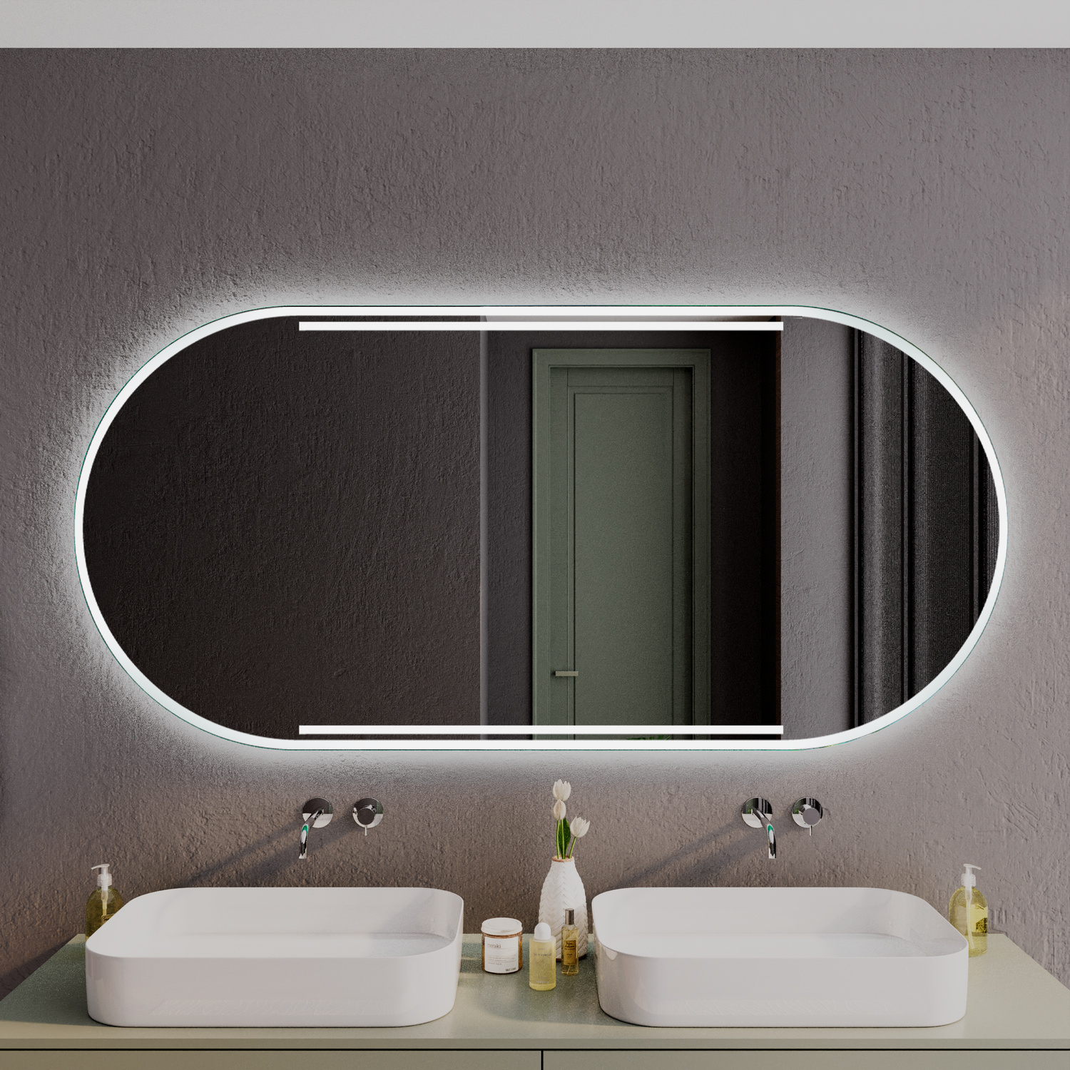 LED Badspiegel CALLAC OV