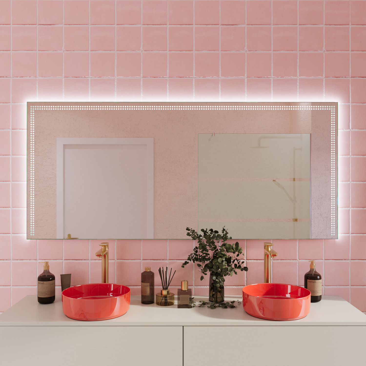 LED-Badspiegel Privas nach Maß