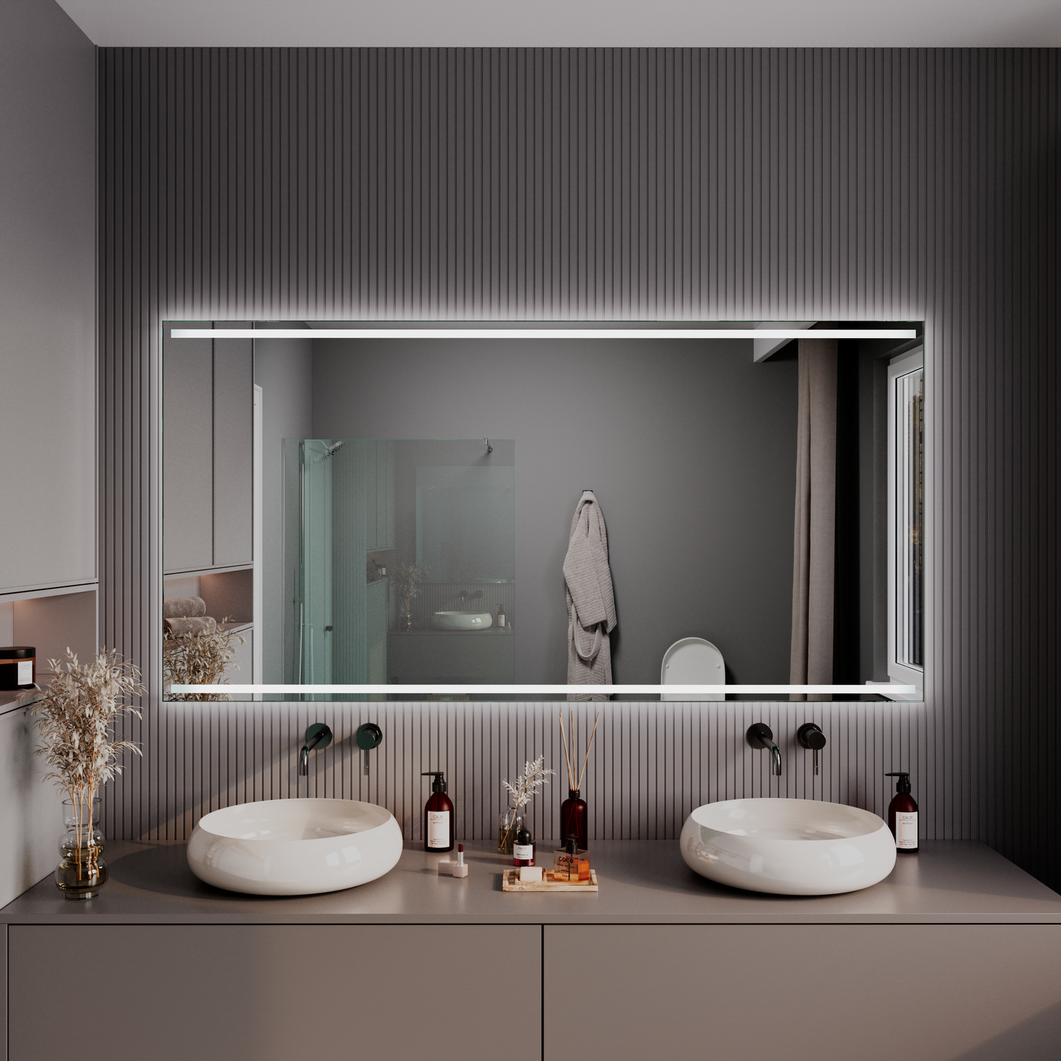 LED-Badspiegel Casoria nach Maß