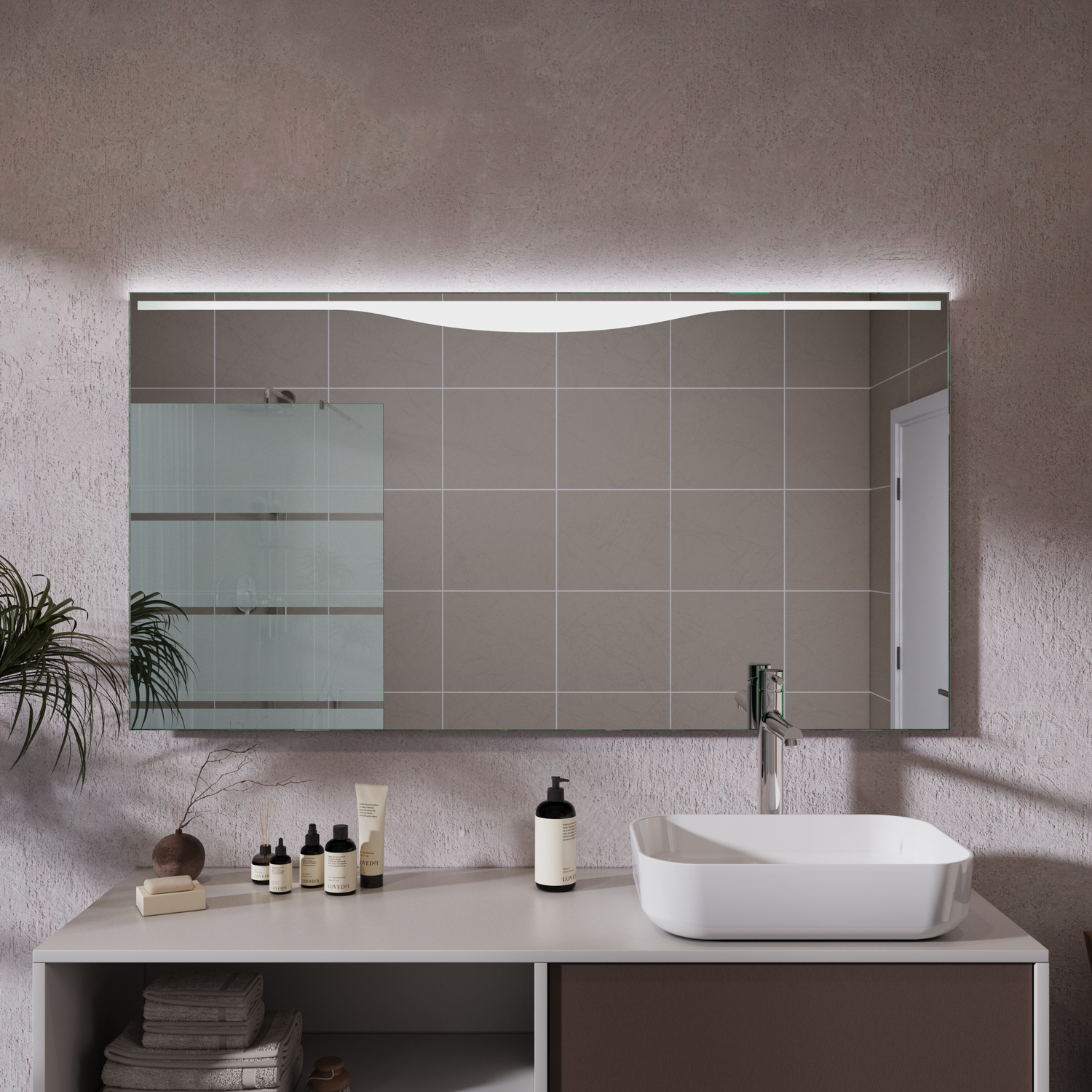 LED-Badspiegel Lerida nach Maß