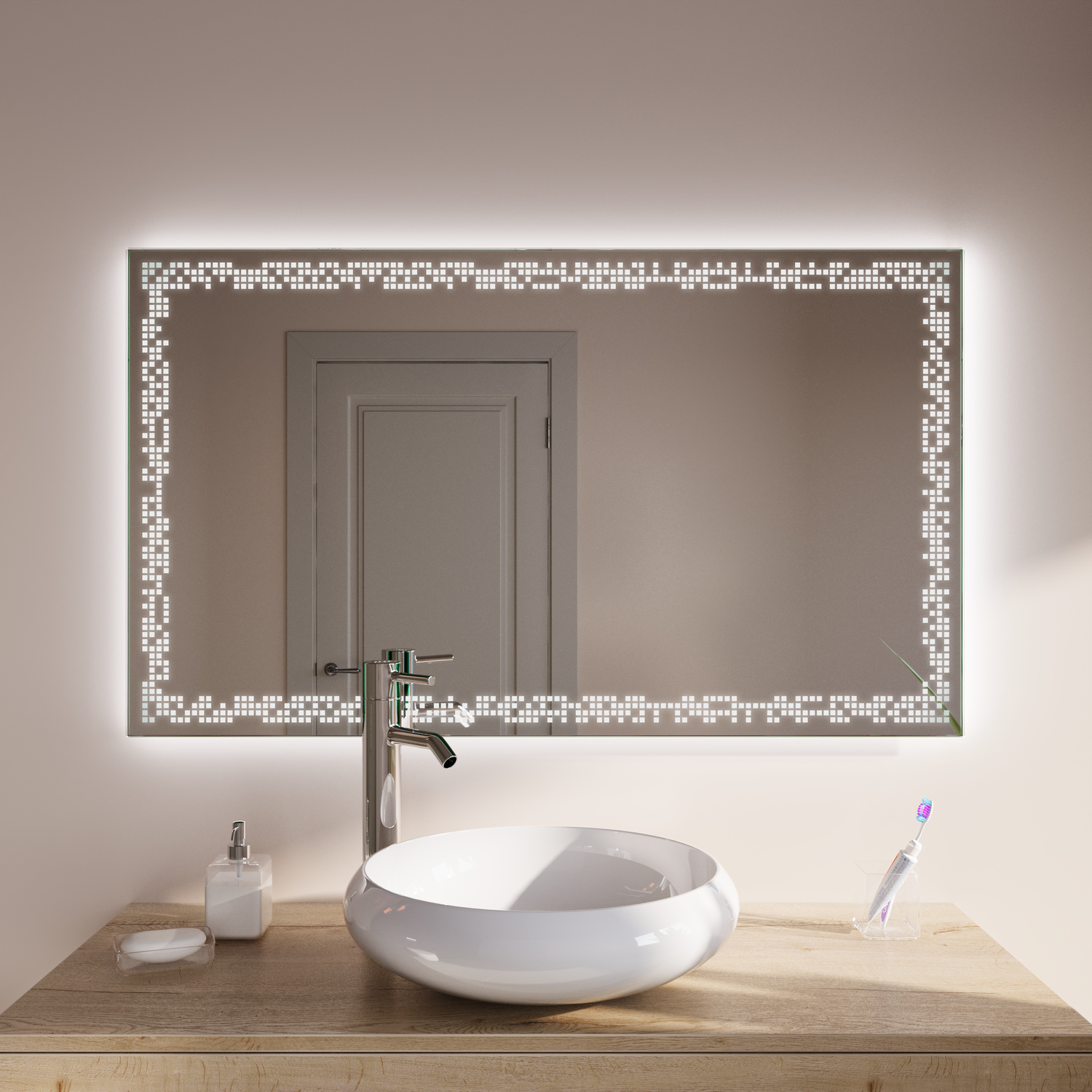 LED-Badspiegel Digny nach Maß