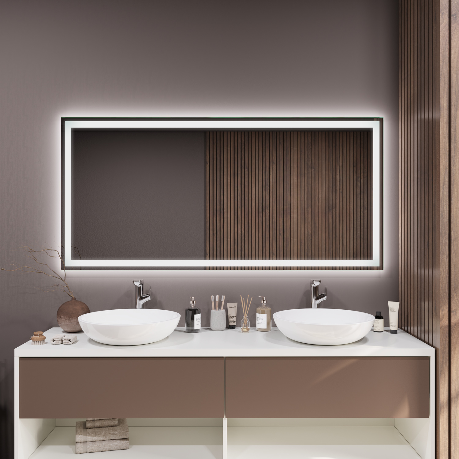 LED-Badspiegel Toulon nach Maß