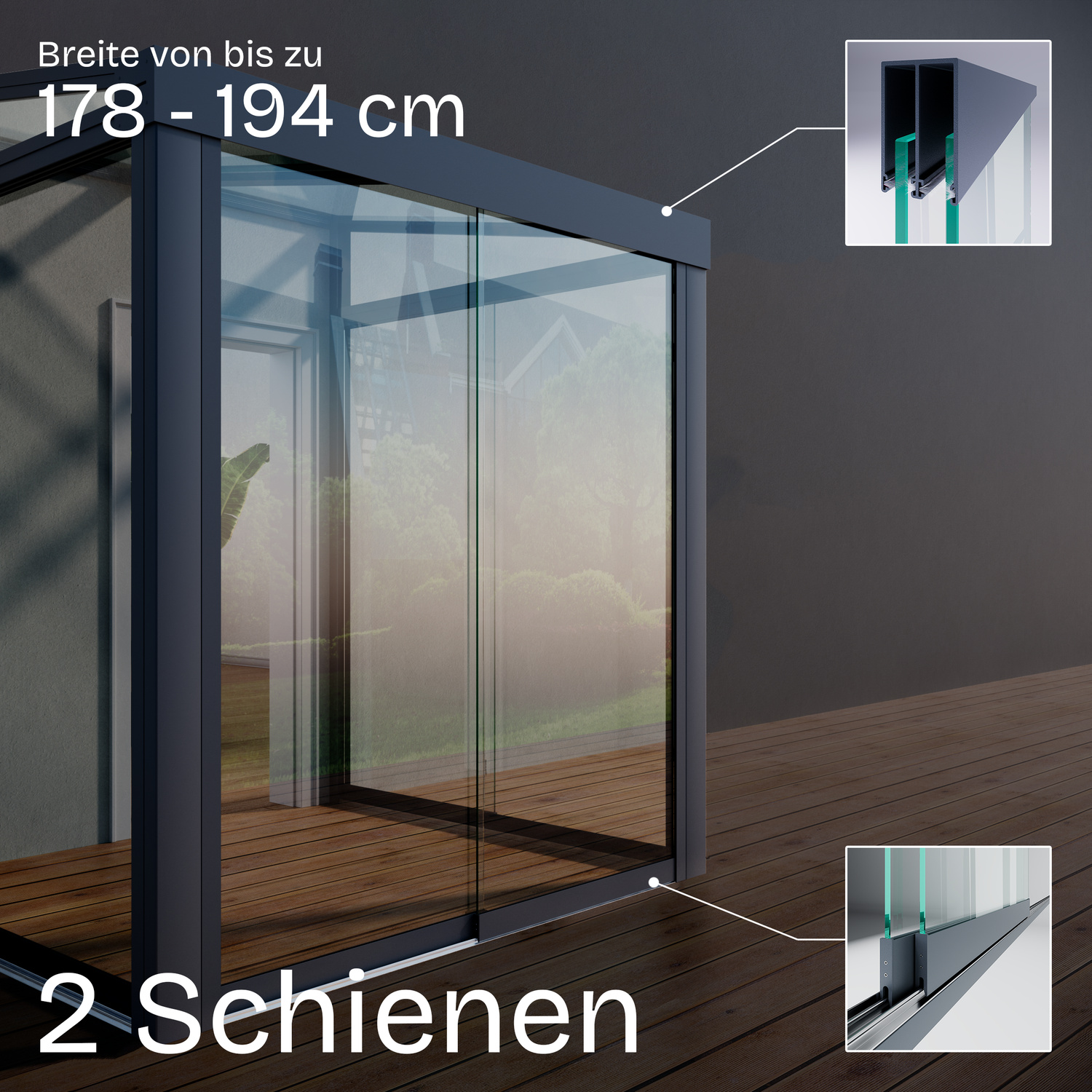 Breite von 178 cm bis zu 194 cm