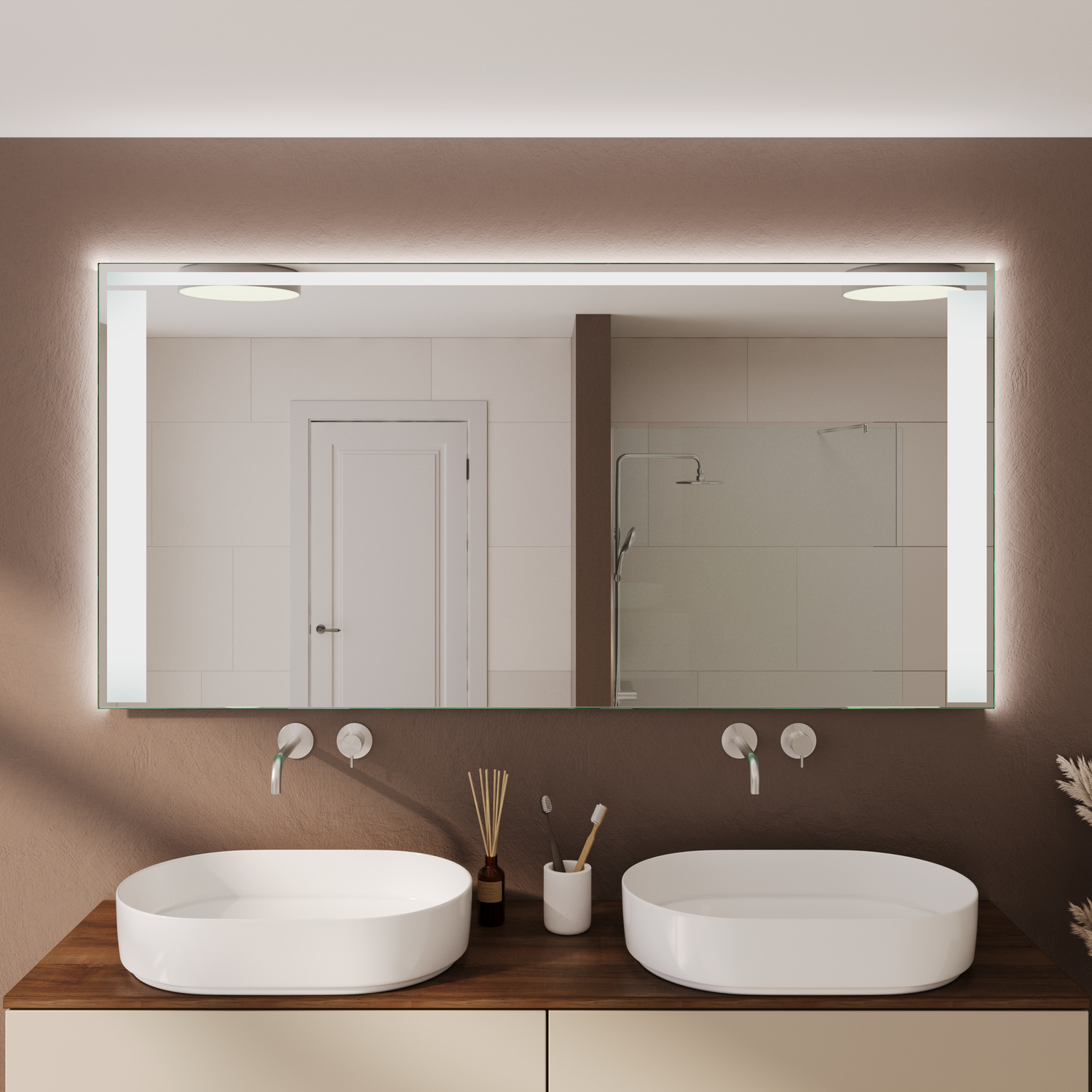 LED-Badspiegel Loreno nach Maß