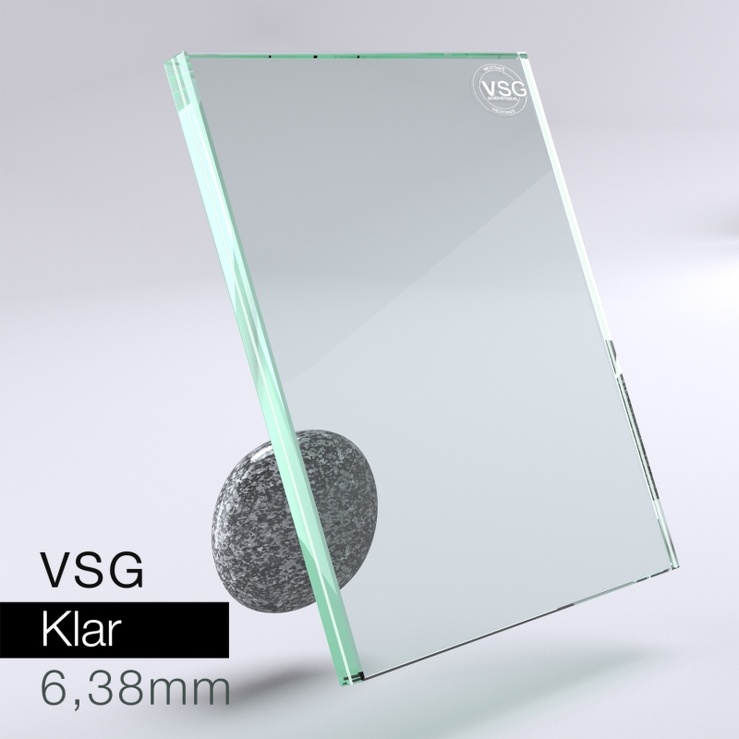 VSG aus Floatglas - klar 6,38mm
