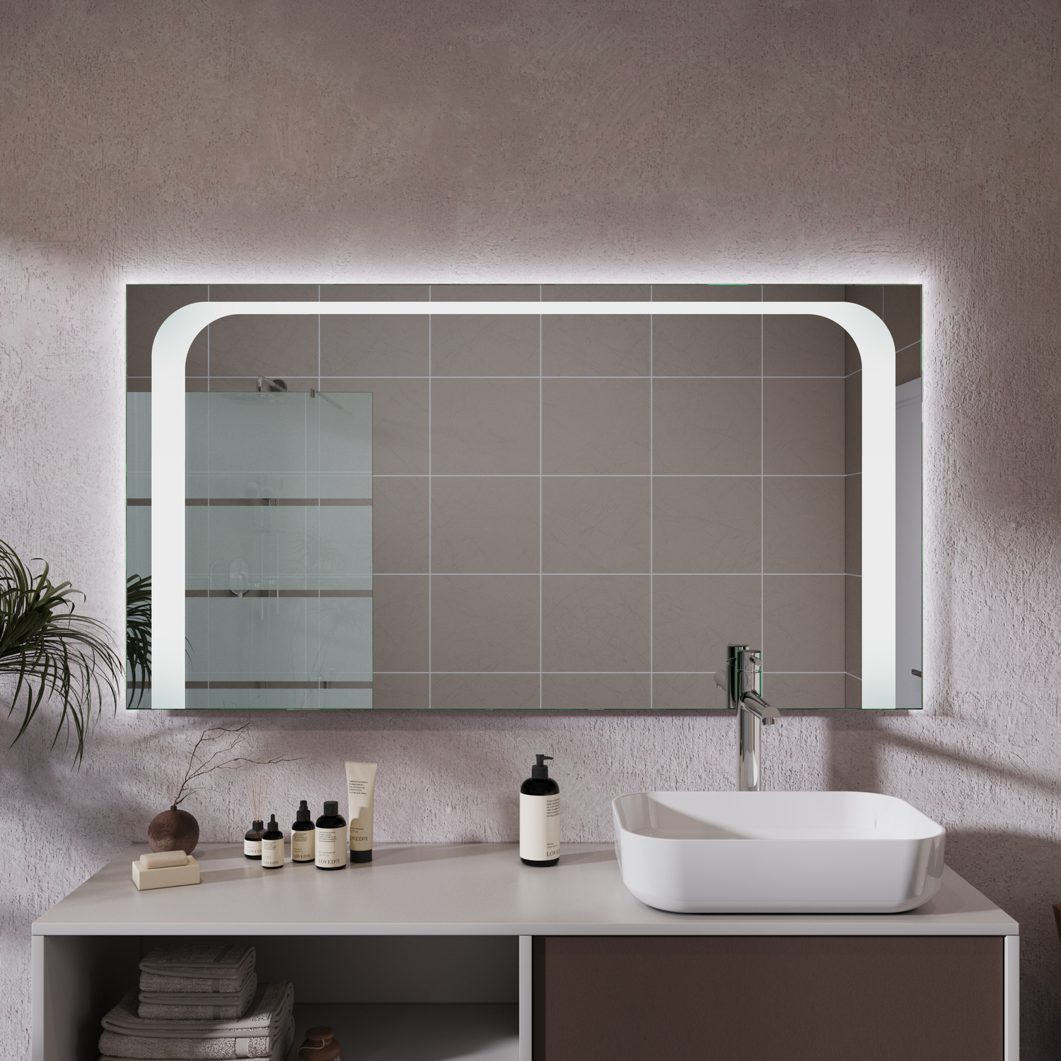LED-Badspiegel La Rochelle nach Maß