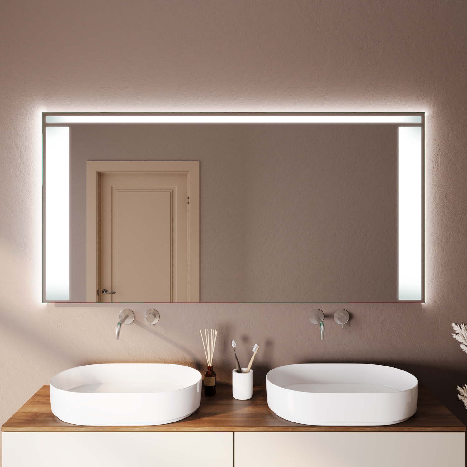 LED-Badspiegel Loreno nach Maß