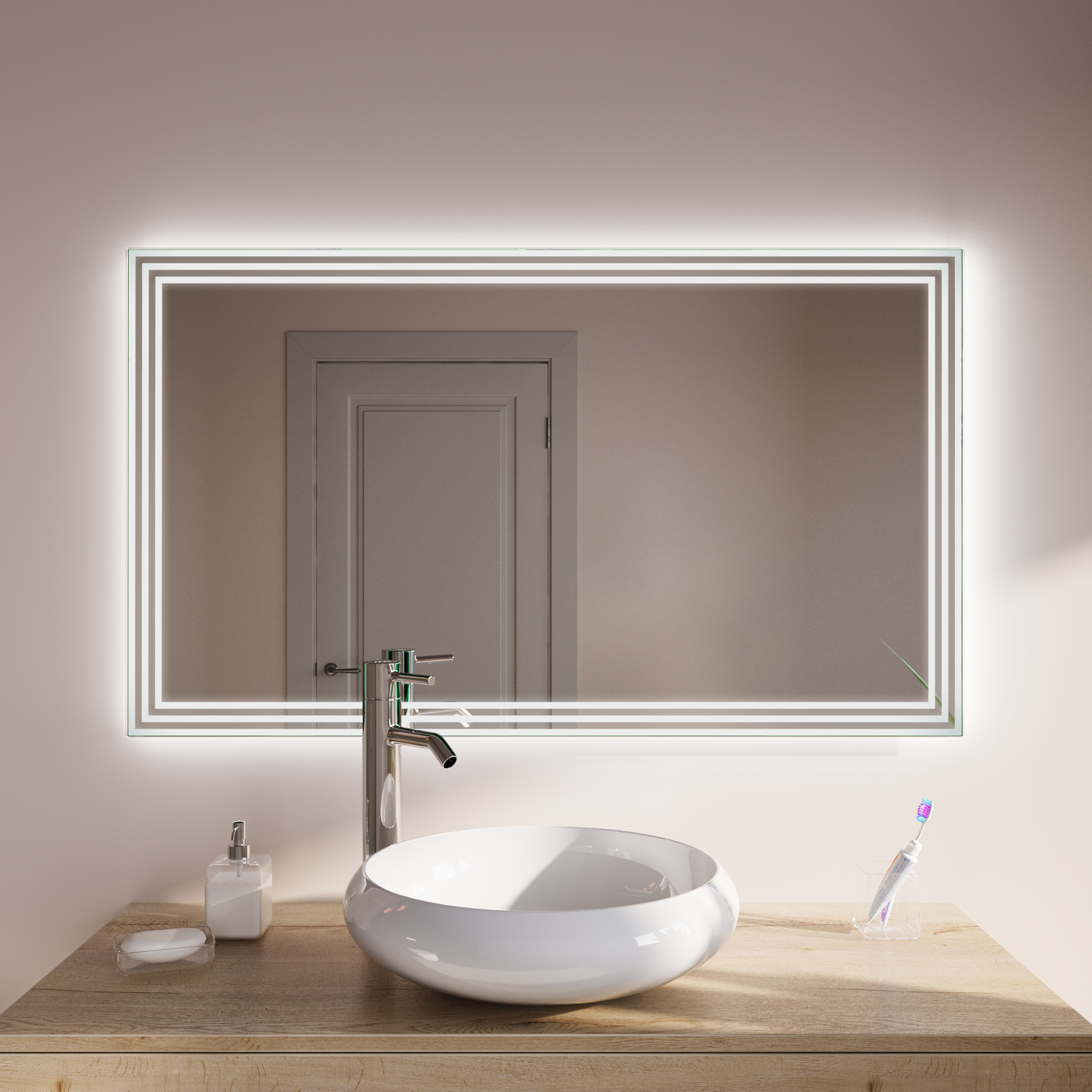 LED-Badspiegel Crotone nach Maß