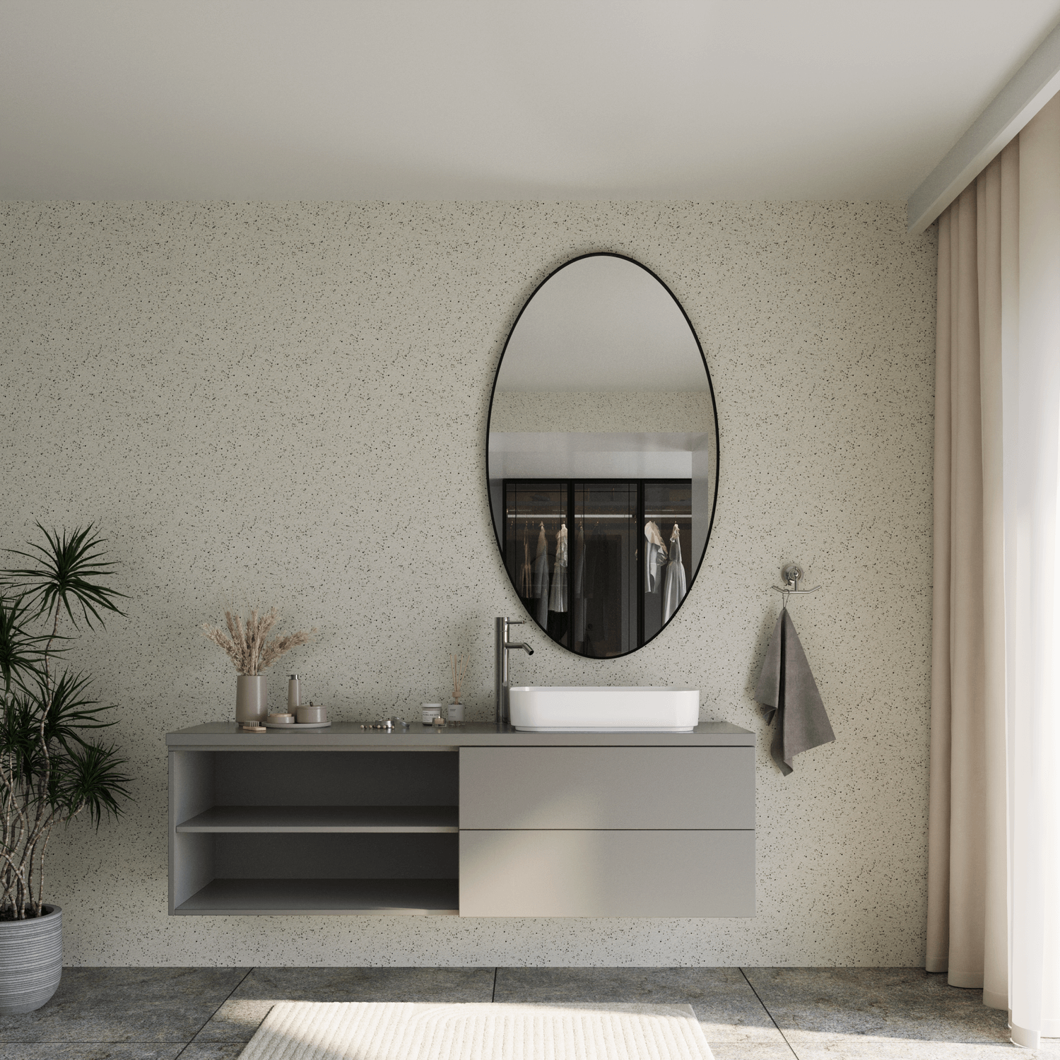 Schlafzimmer Design mit Glas