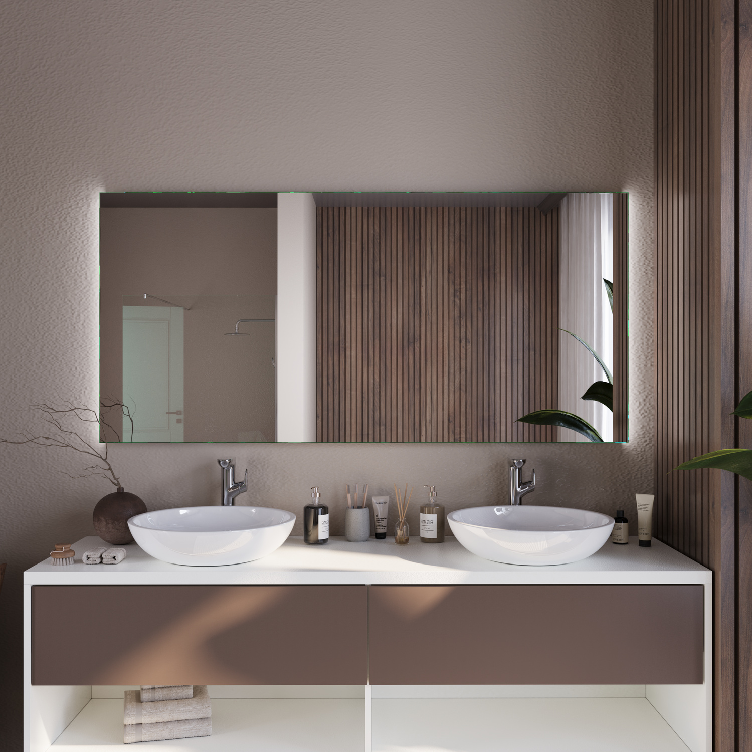 LED-Badspiegel Grasse nach Maß