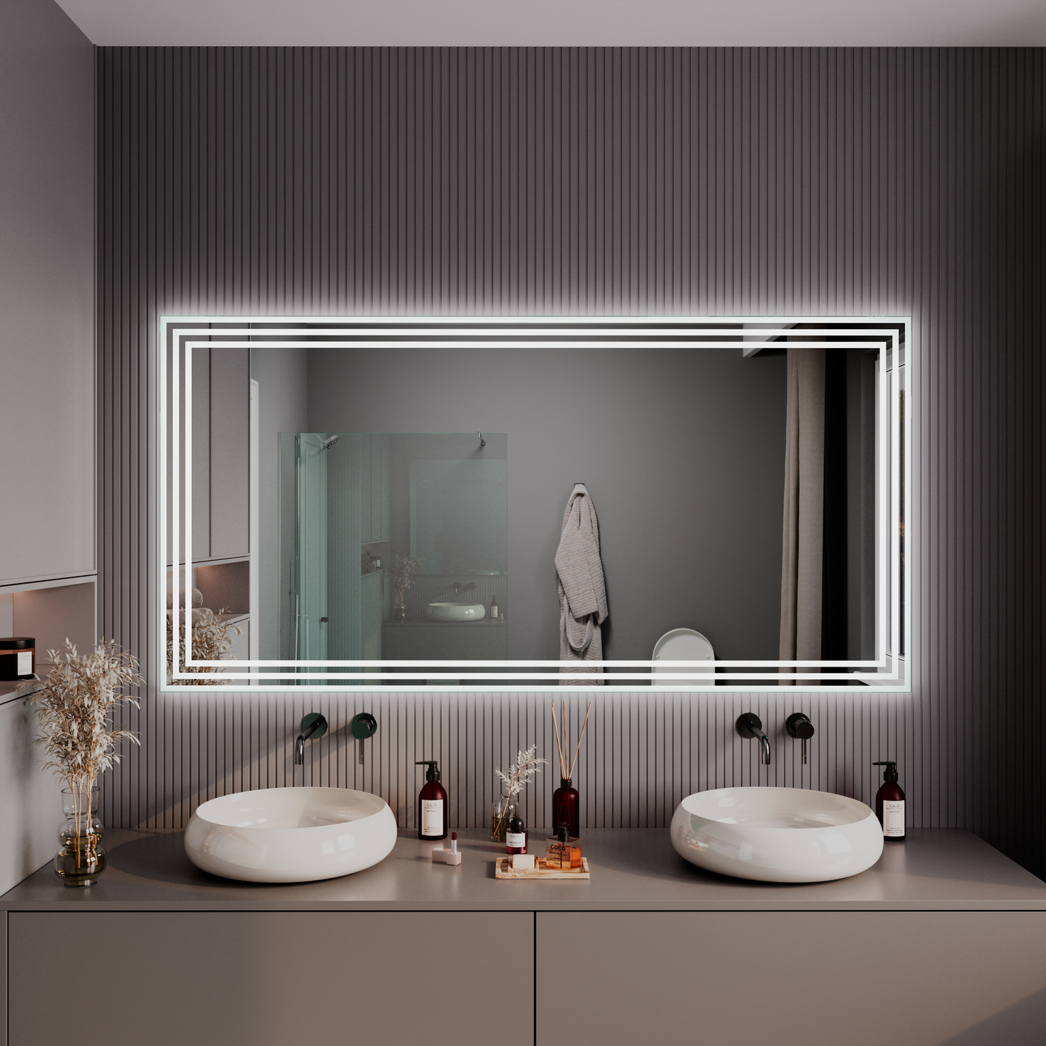 LED-Badspiegel Crotone nach Maß