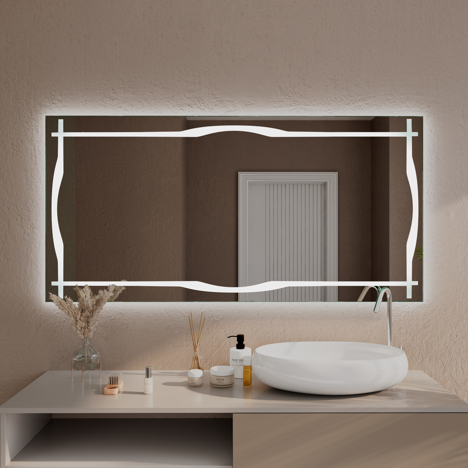 LED-Badspiegel Brindisi nach Maß