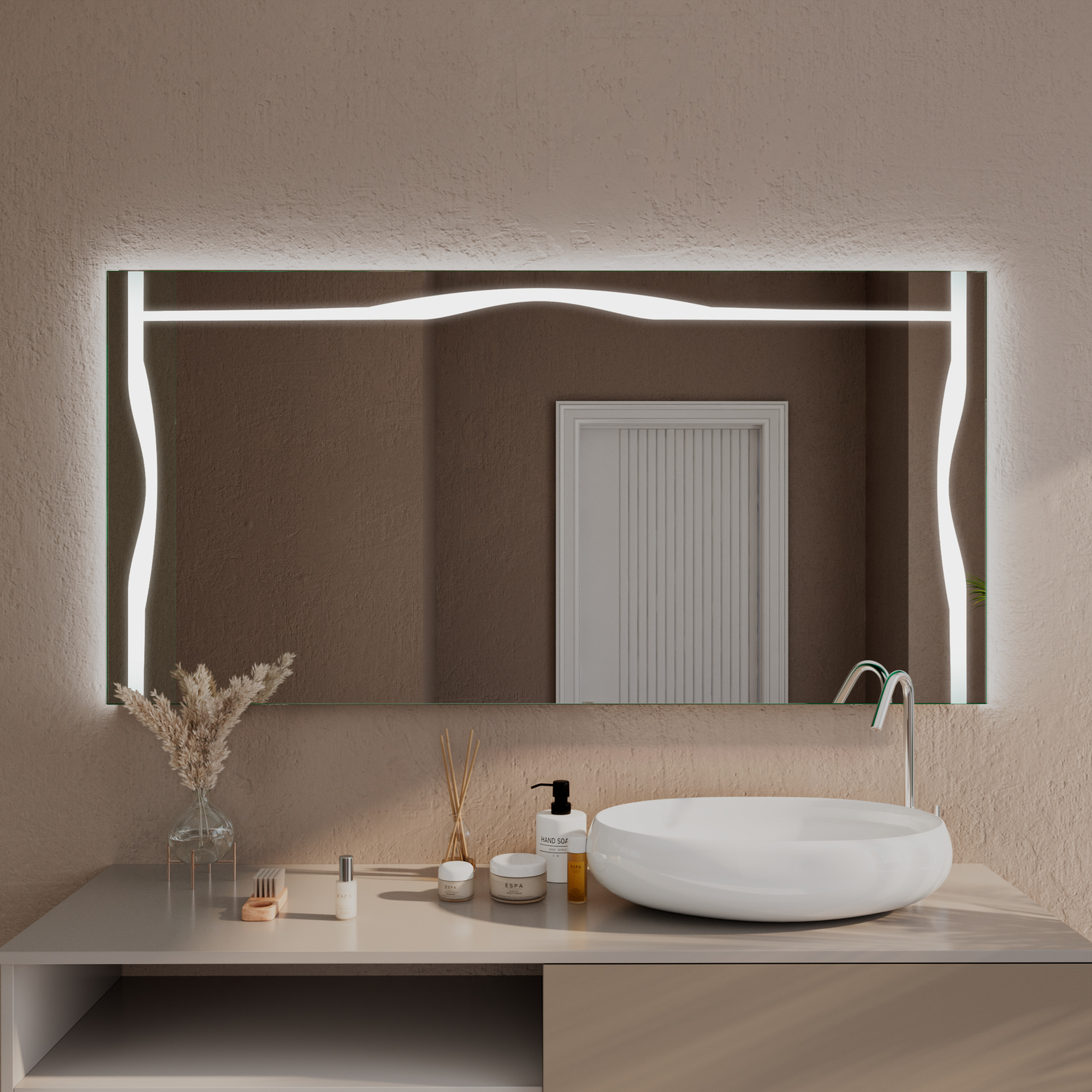 LED-Badspiegel Bergamo nach Maß