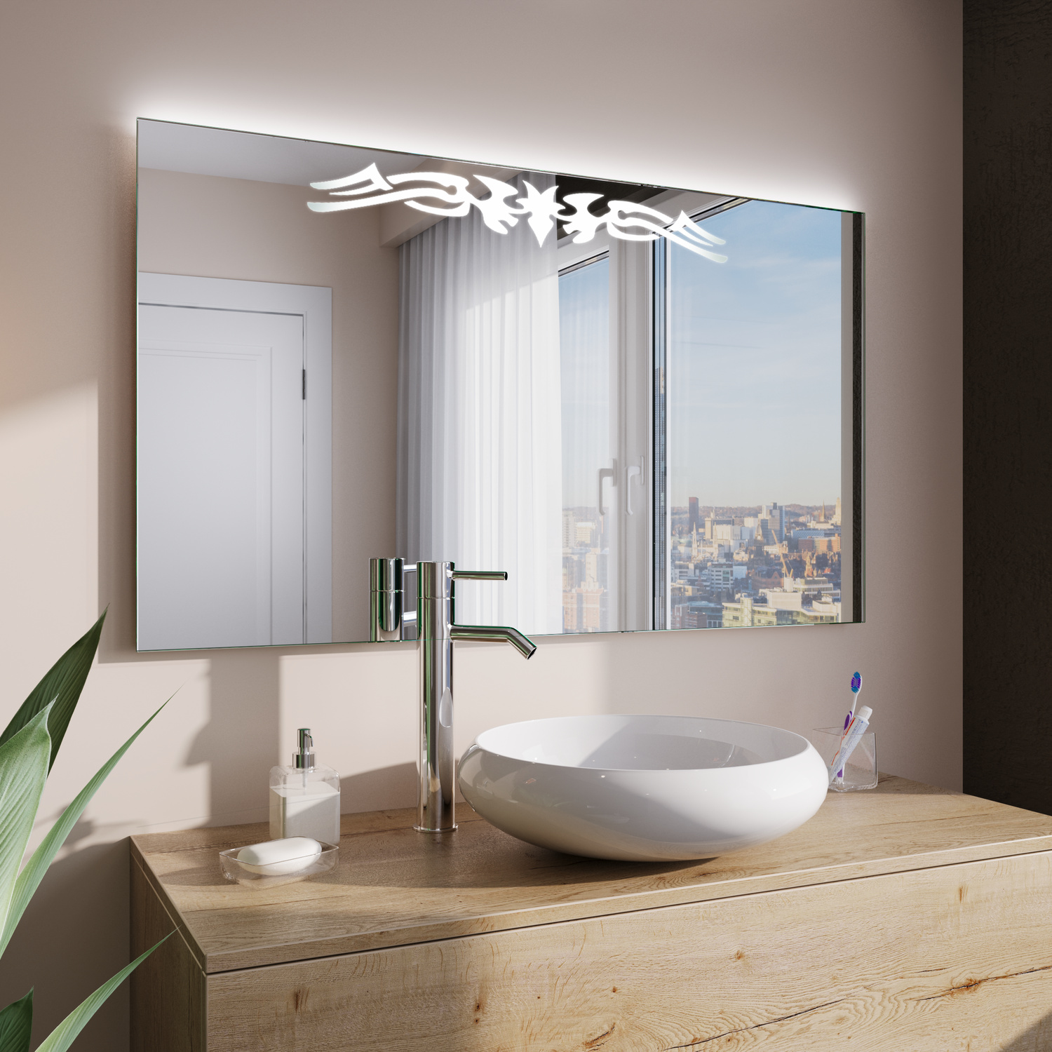 LED-Badspiegel Amiens nach Maß