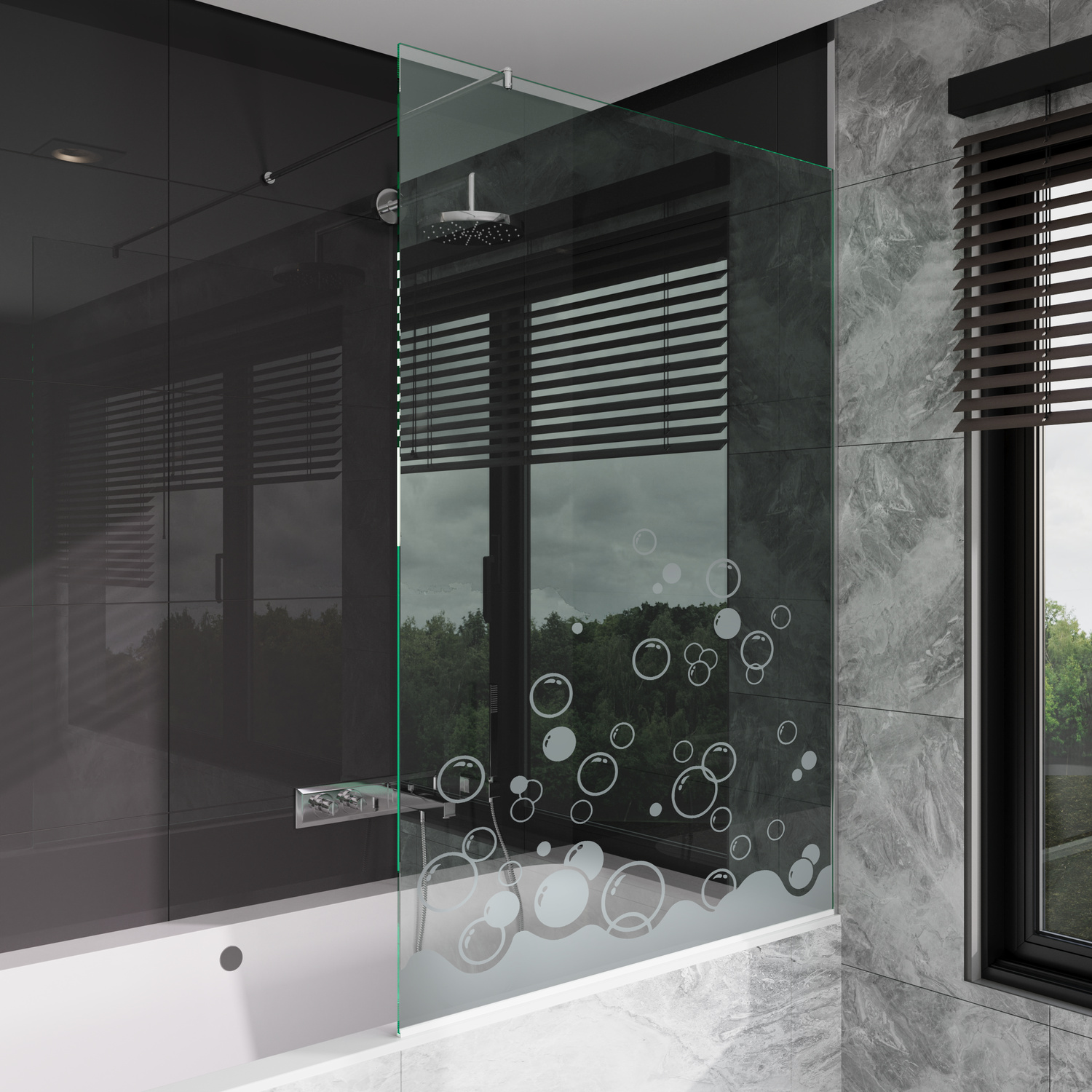 Spritzschutzwand für Badewannen Chatham