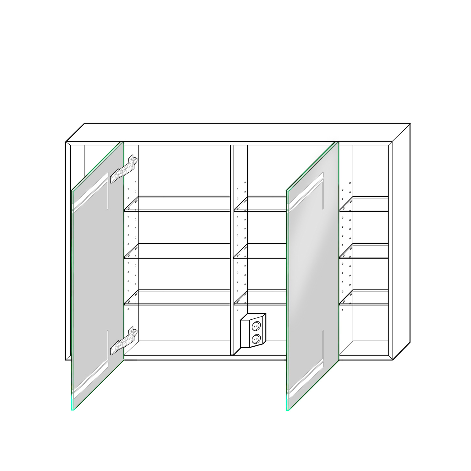 Mirror_Cabinet_withShelf_NARVIK_Open