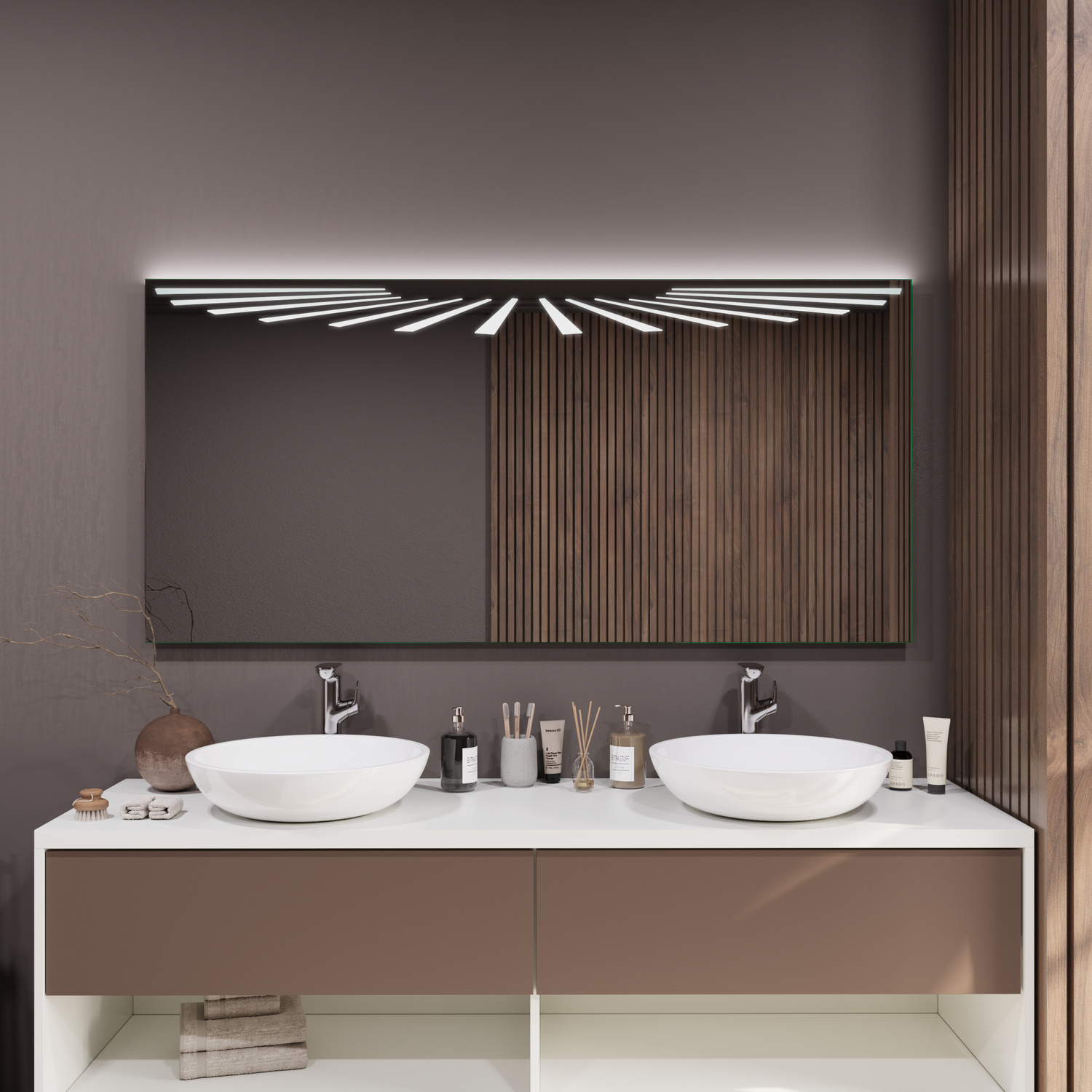 LED-Badspiegel Redon nach Maß