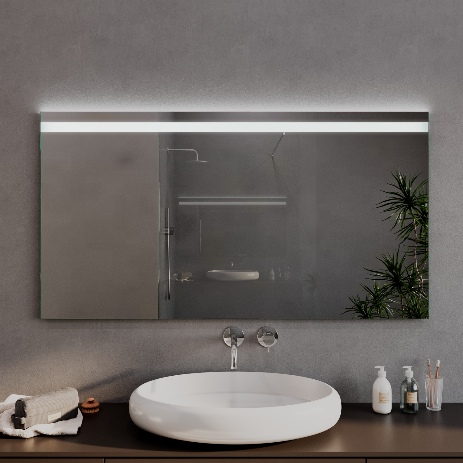 LED-Badspiegel Antuan nach Maß
