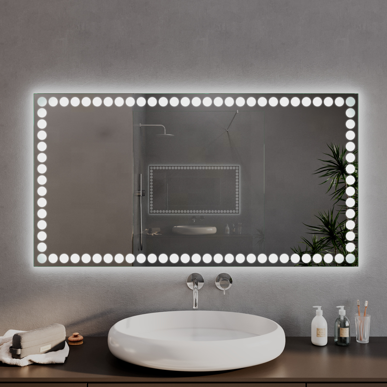 LED-Badspiegel Stra nach Maß