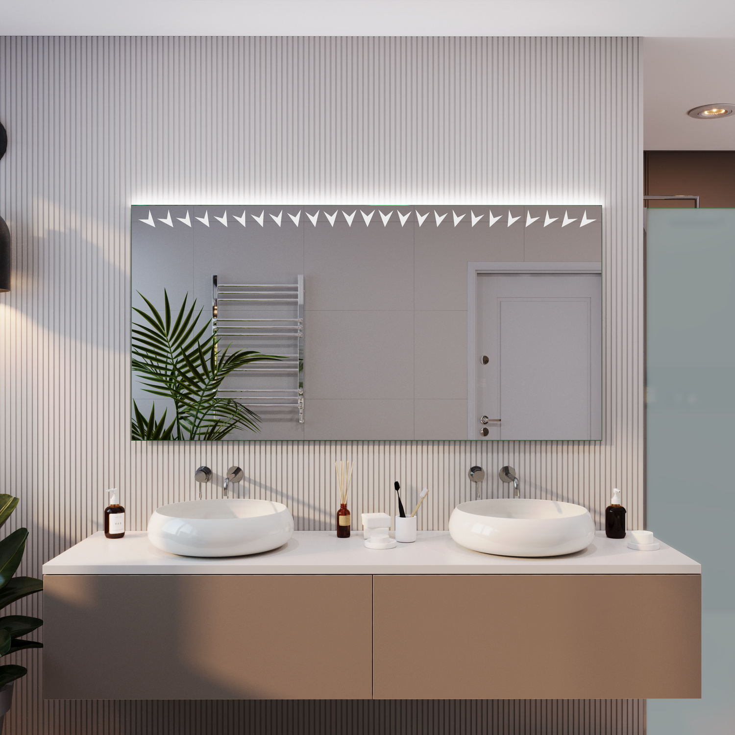 LED-Badspiegel Brix nach Maß