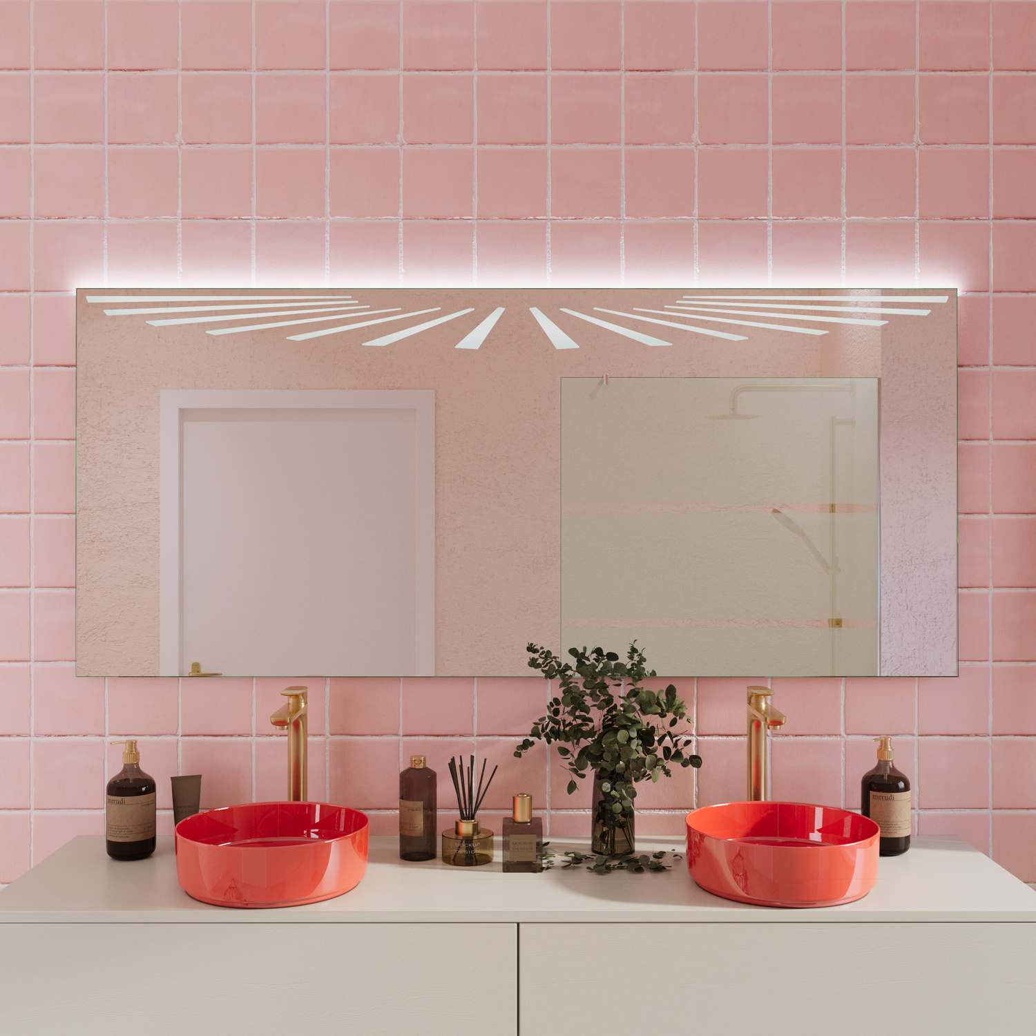 LED-Badspiegel Redon nach Maß