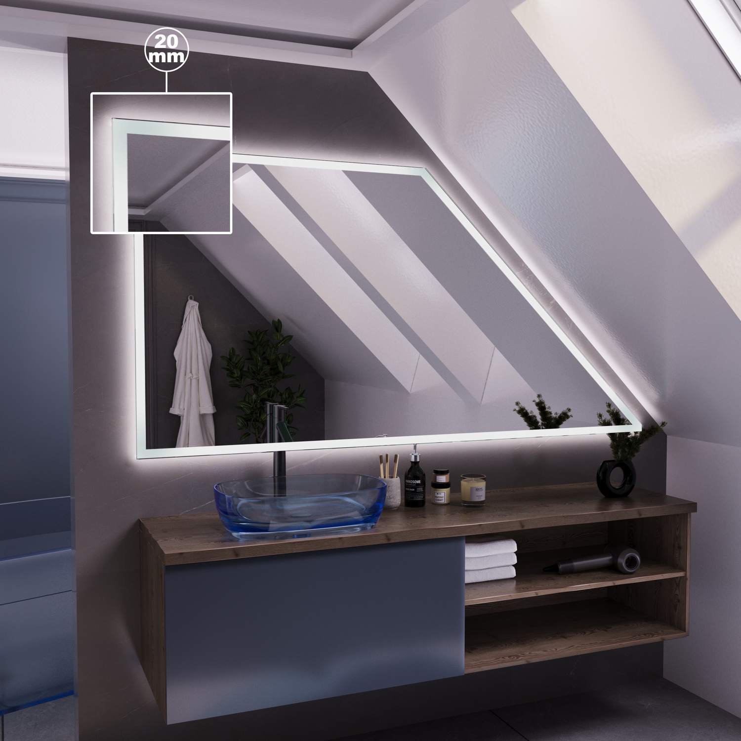 Spiegel für Dachschrägen - SETE DS 20