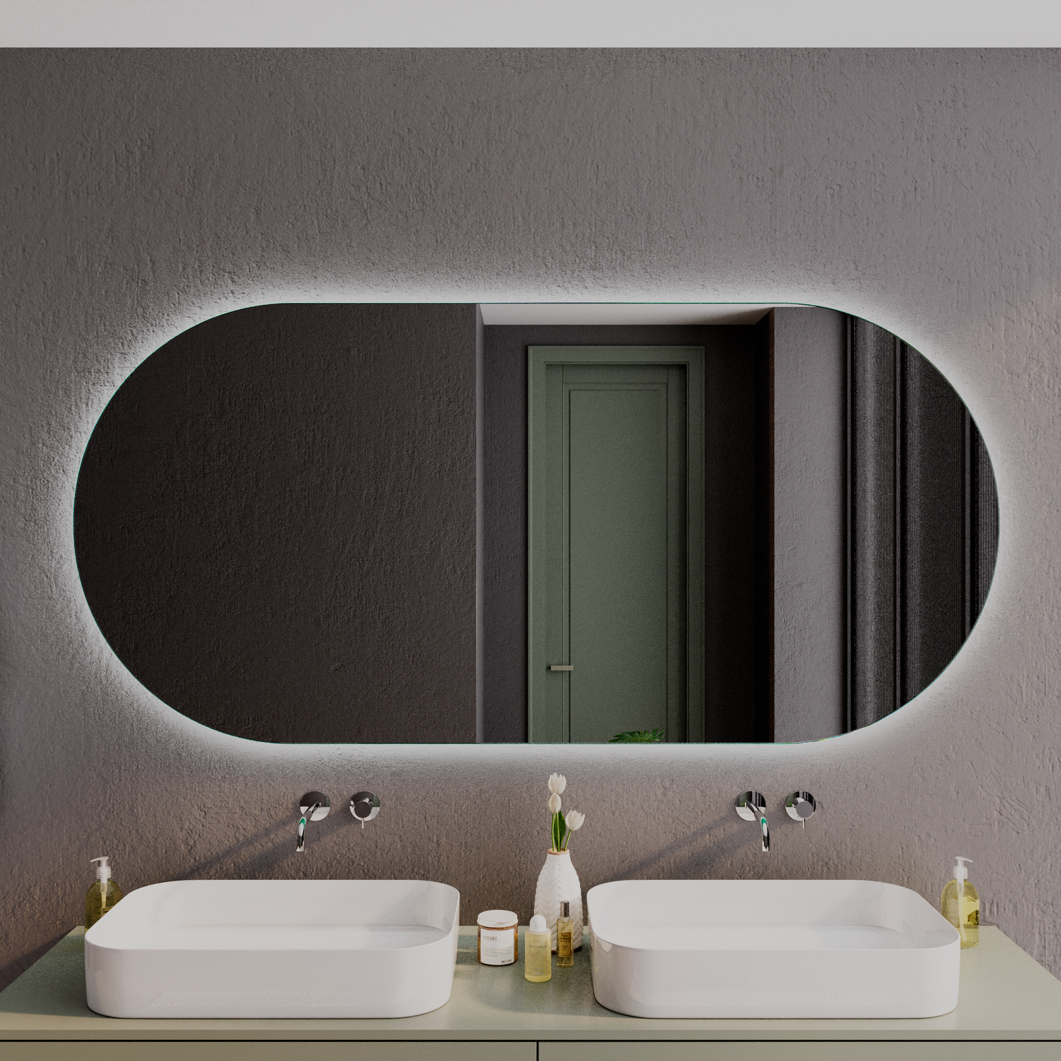 LED Badspiegel LAMBELLE OV