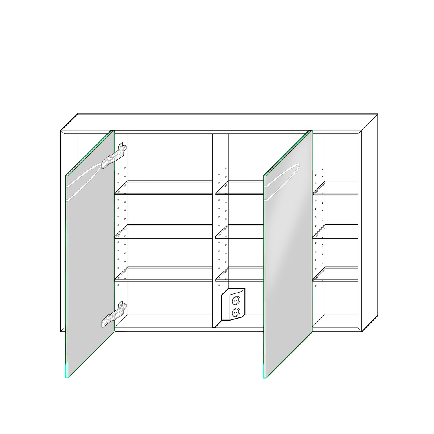 Mirror_Cabinet_withShelf_KIRUNA_Open