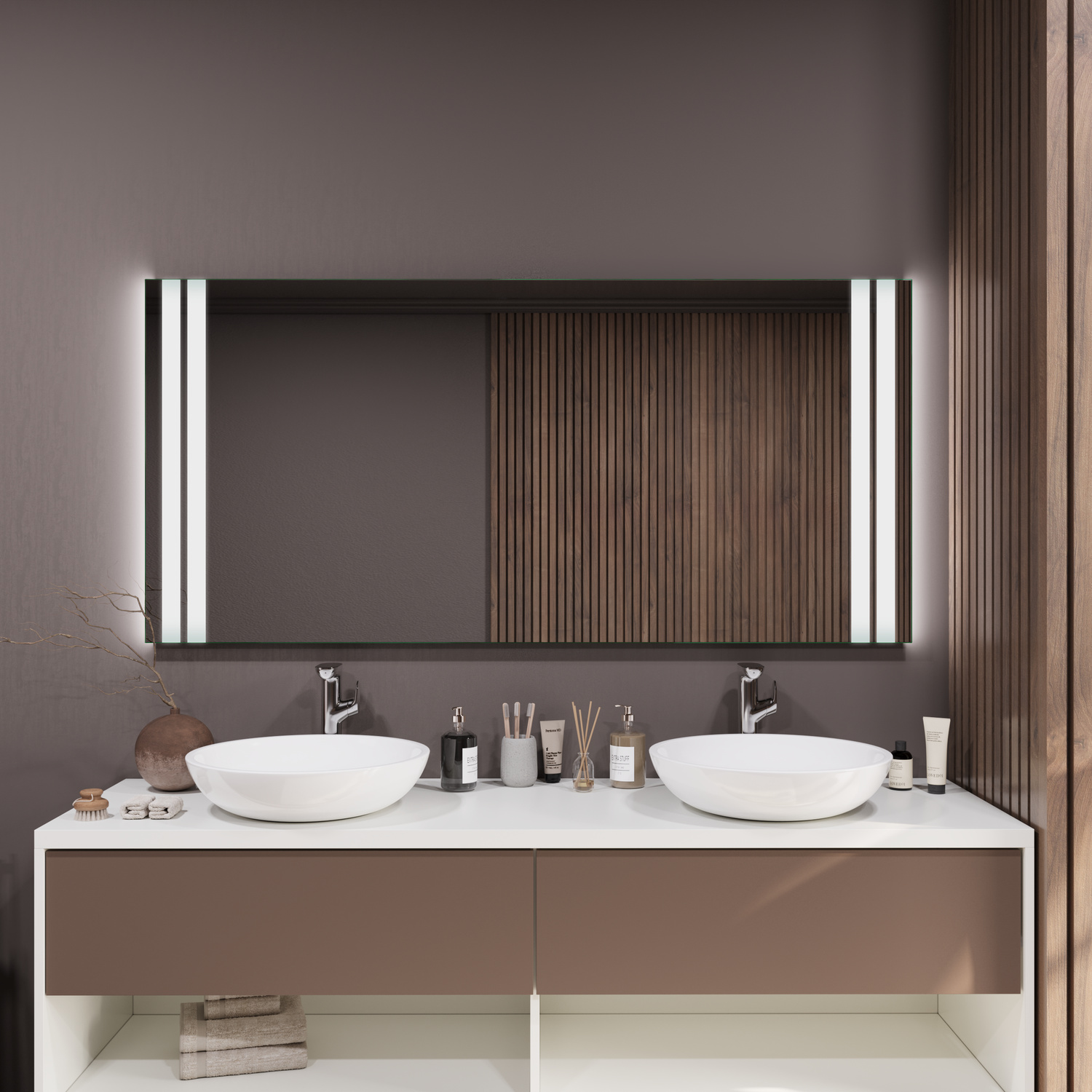 LED-Badspiegel Porto Colom nach Maß