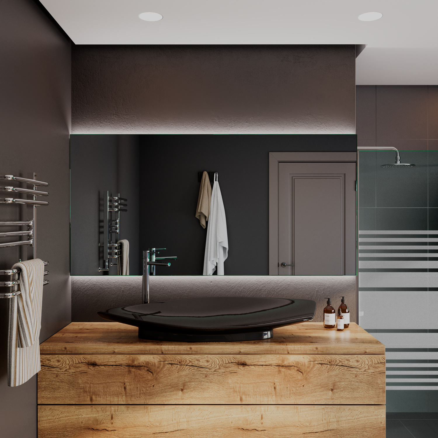 LED-Badspiegel Crozon nach Maß