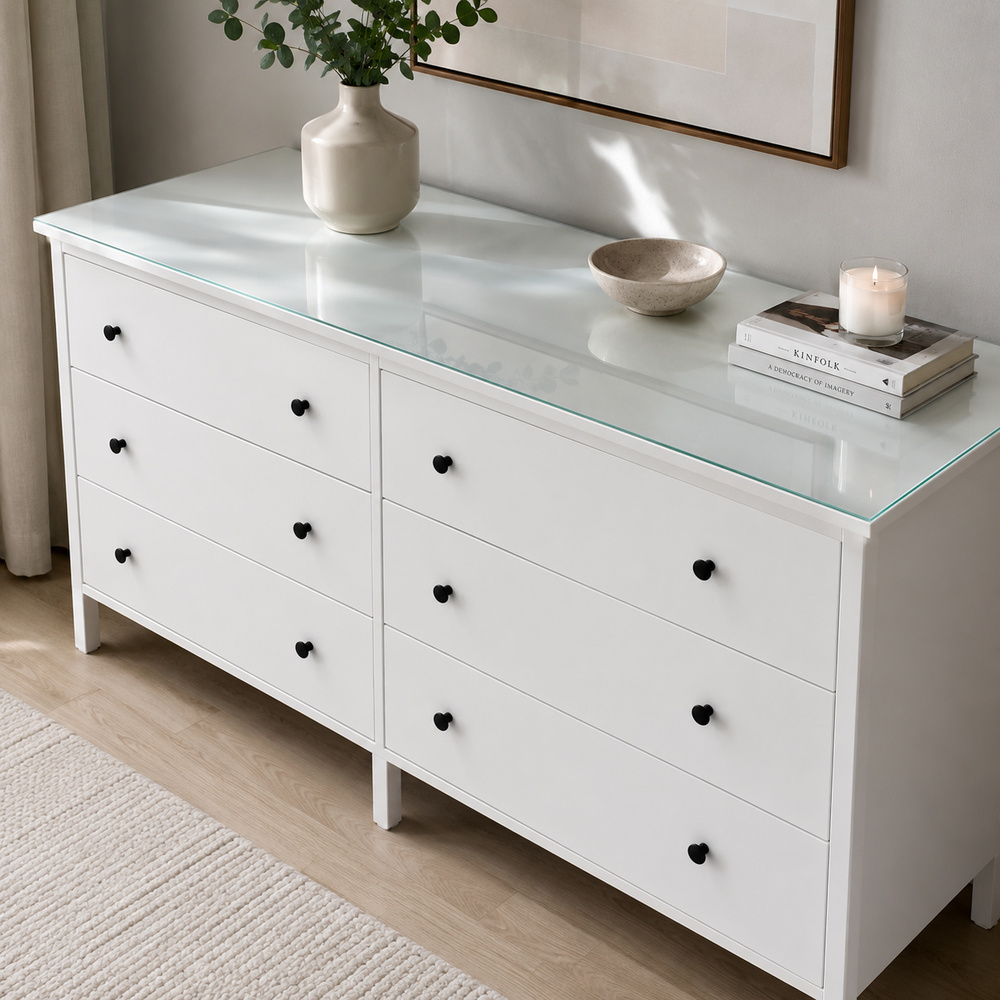 Glasplatte für IKEA KOPPANG Kommoden 172 x 44 cm Klarglas Ansicht