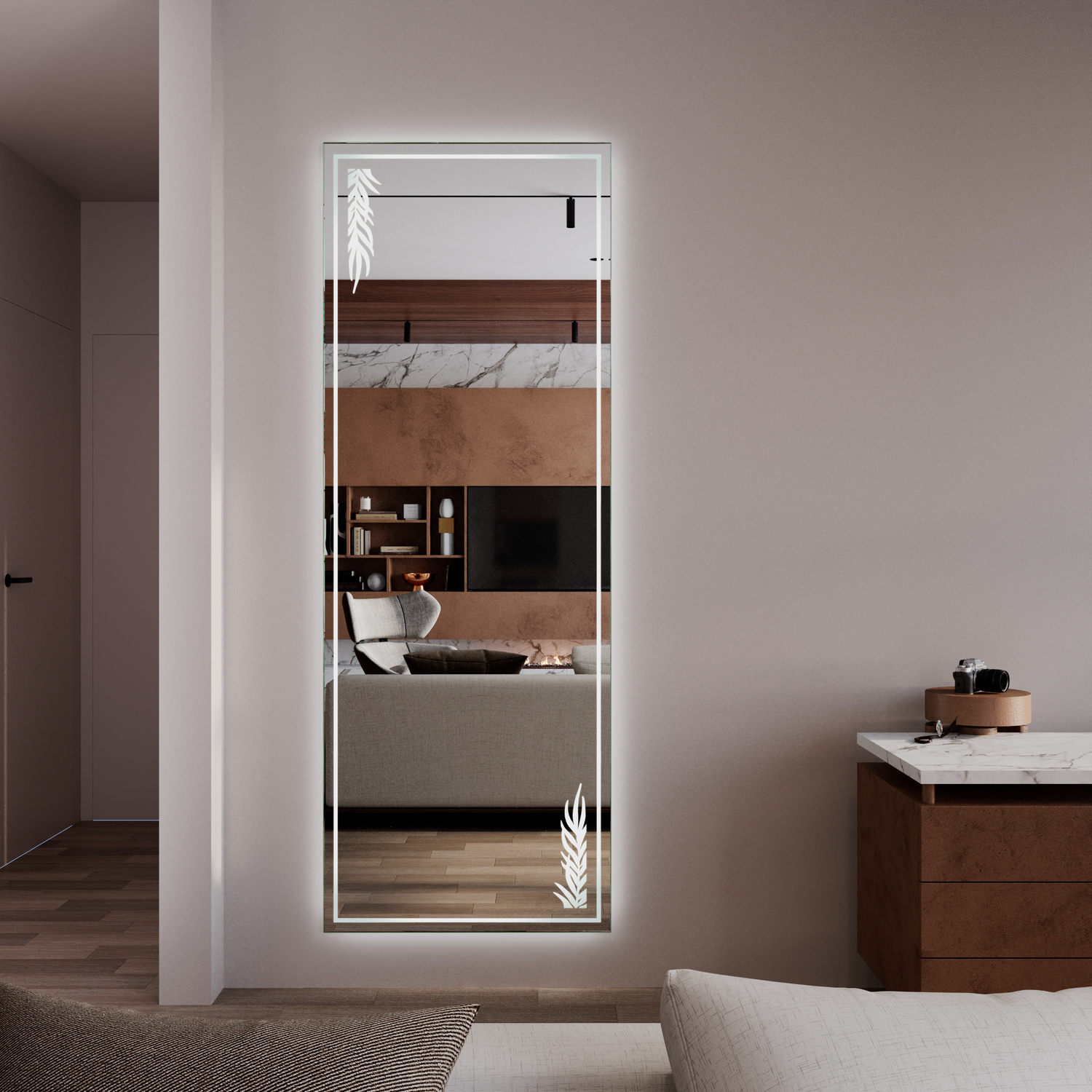 LED Ganzkörperspiegel MESSINA