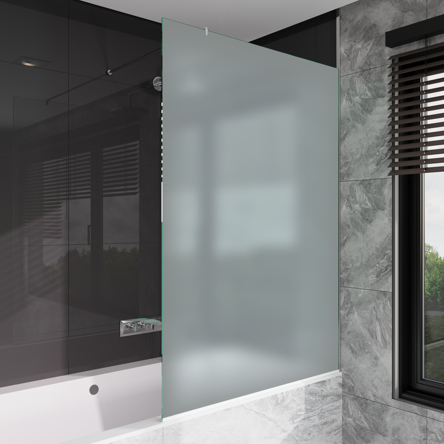 Spritzschutzwand für Badewannen Satineo