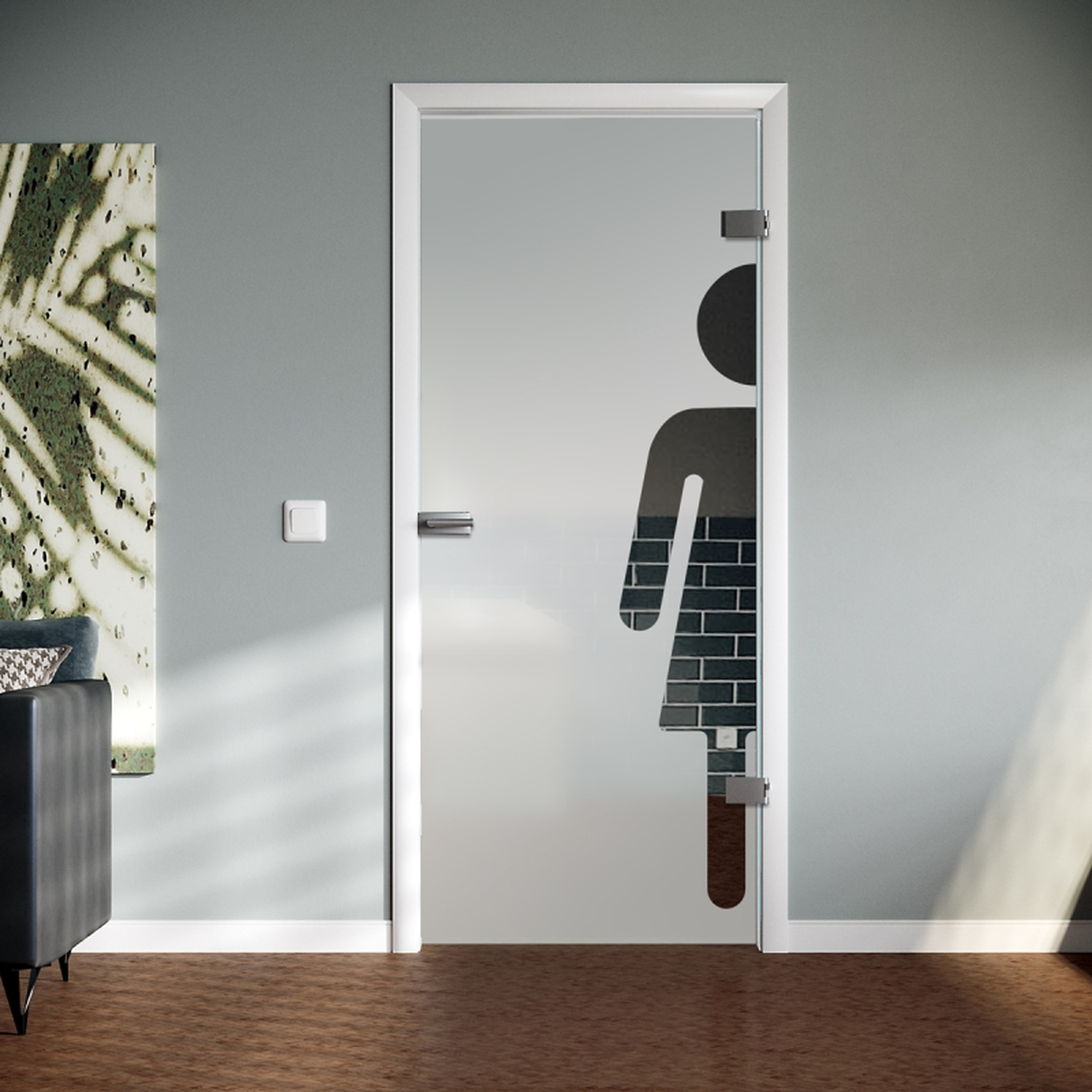 Glasdrehtür Signo F