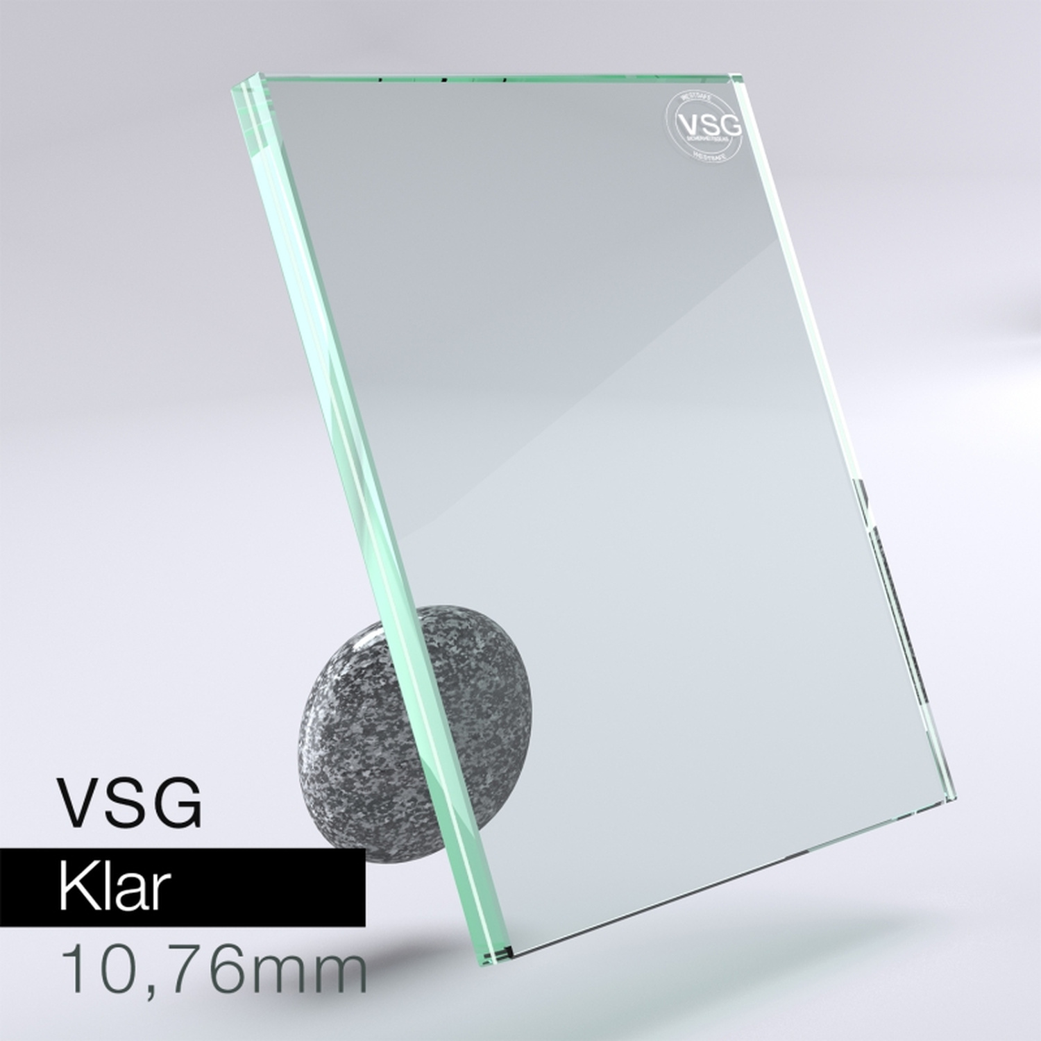 VSG aus Floatglas - klar 10,76 mm