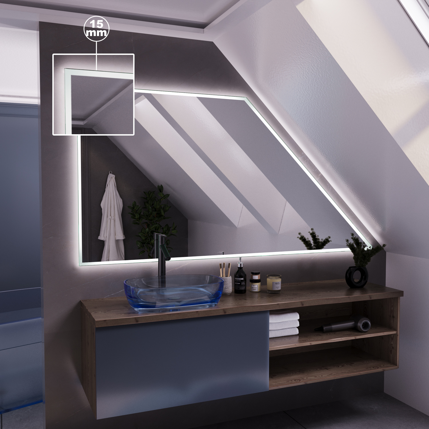 Spiegel für Dachschrägen - SETE DS 15