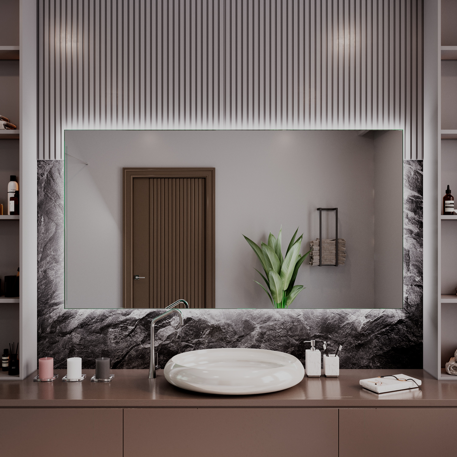 LED-Badspiegel Lambelle nach Maß