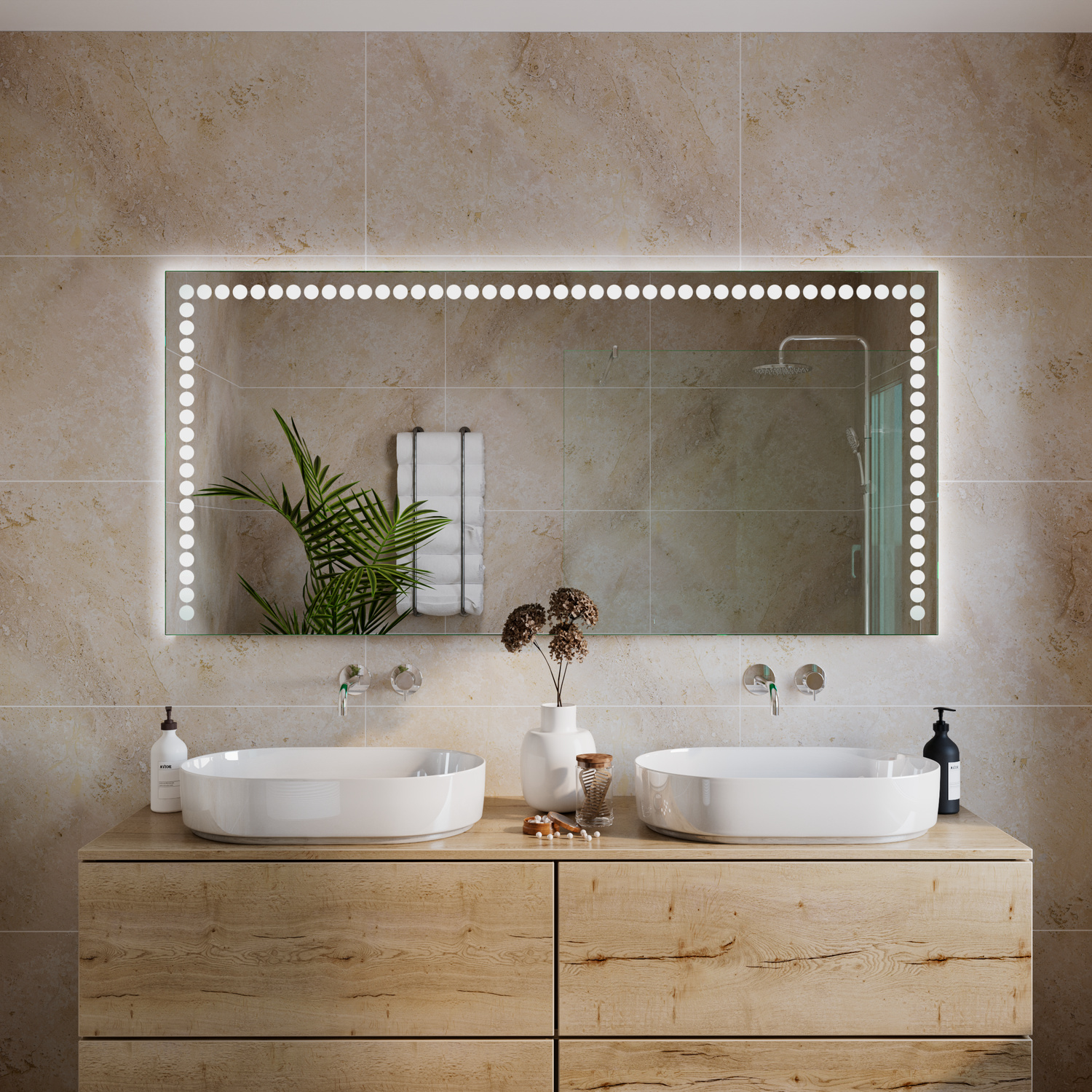 LED-Badspiegel Flers nach Maß